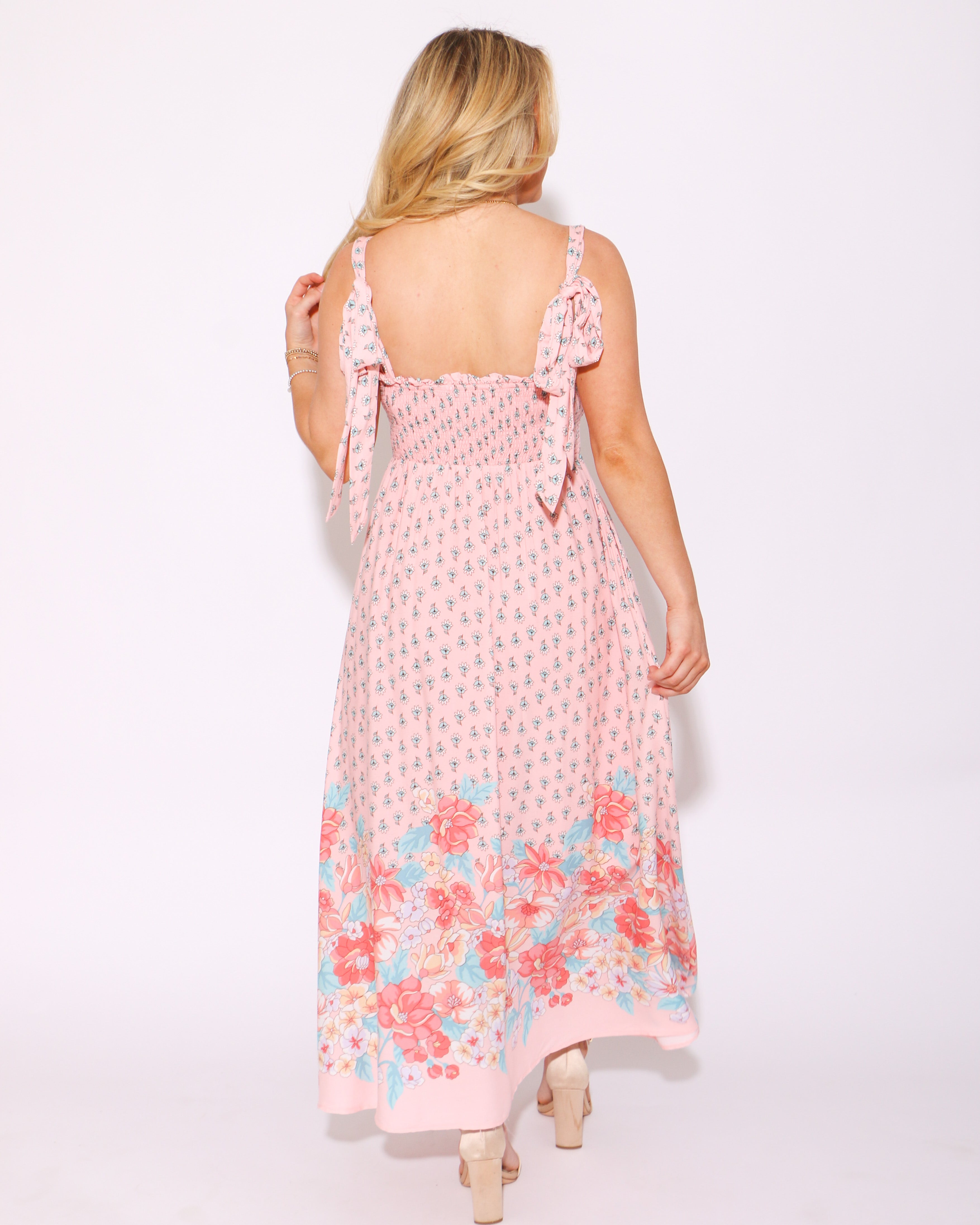 Trimmed in Floral Ric Rac Midi Dress