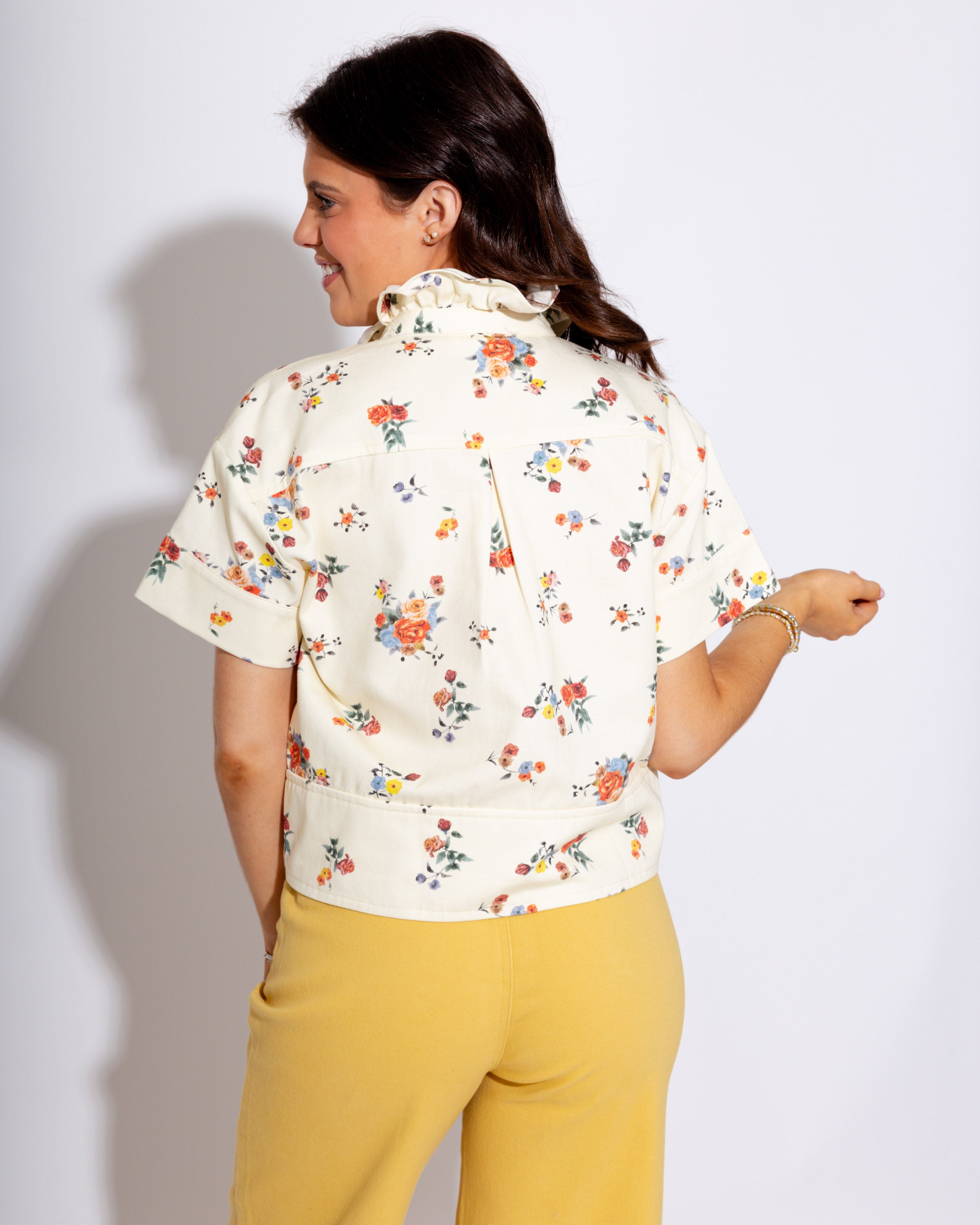 Polished Collared Floral Top