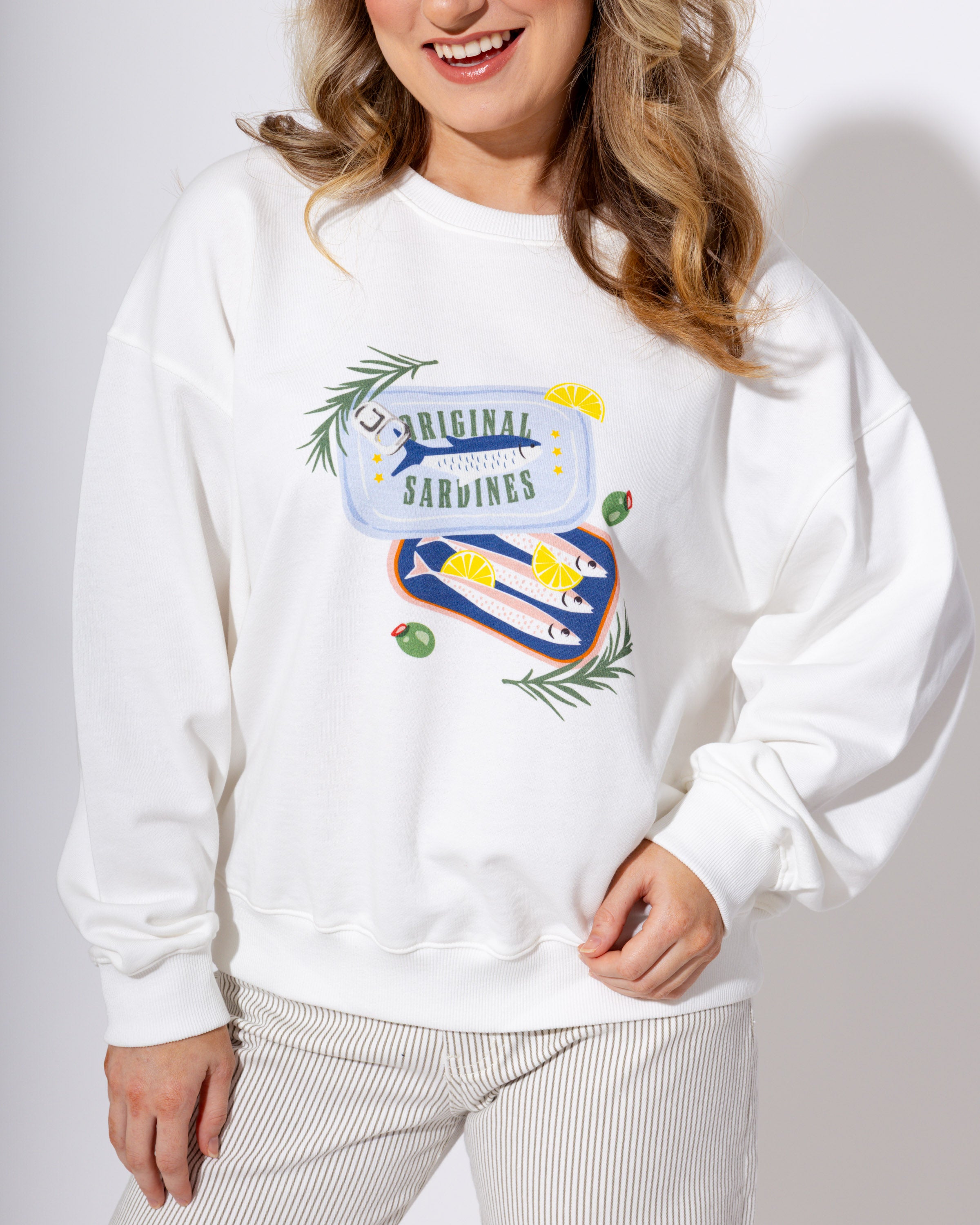 Fish Graphic Print Sweatshirt