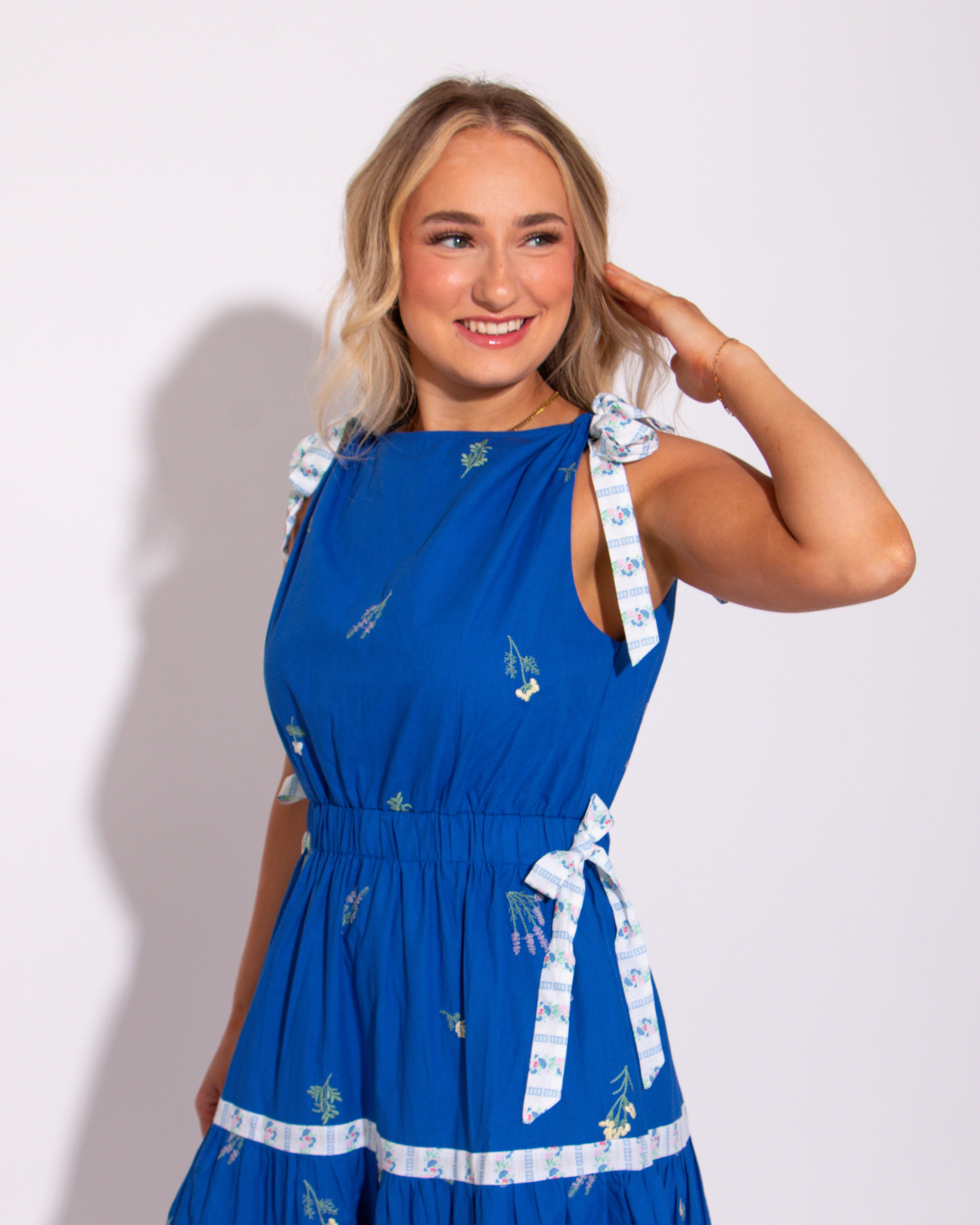 The Blue Petal Midi Dress