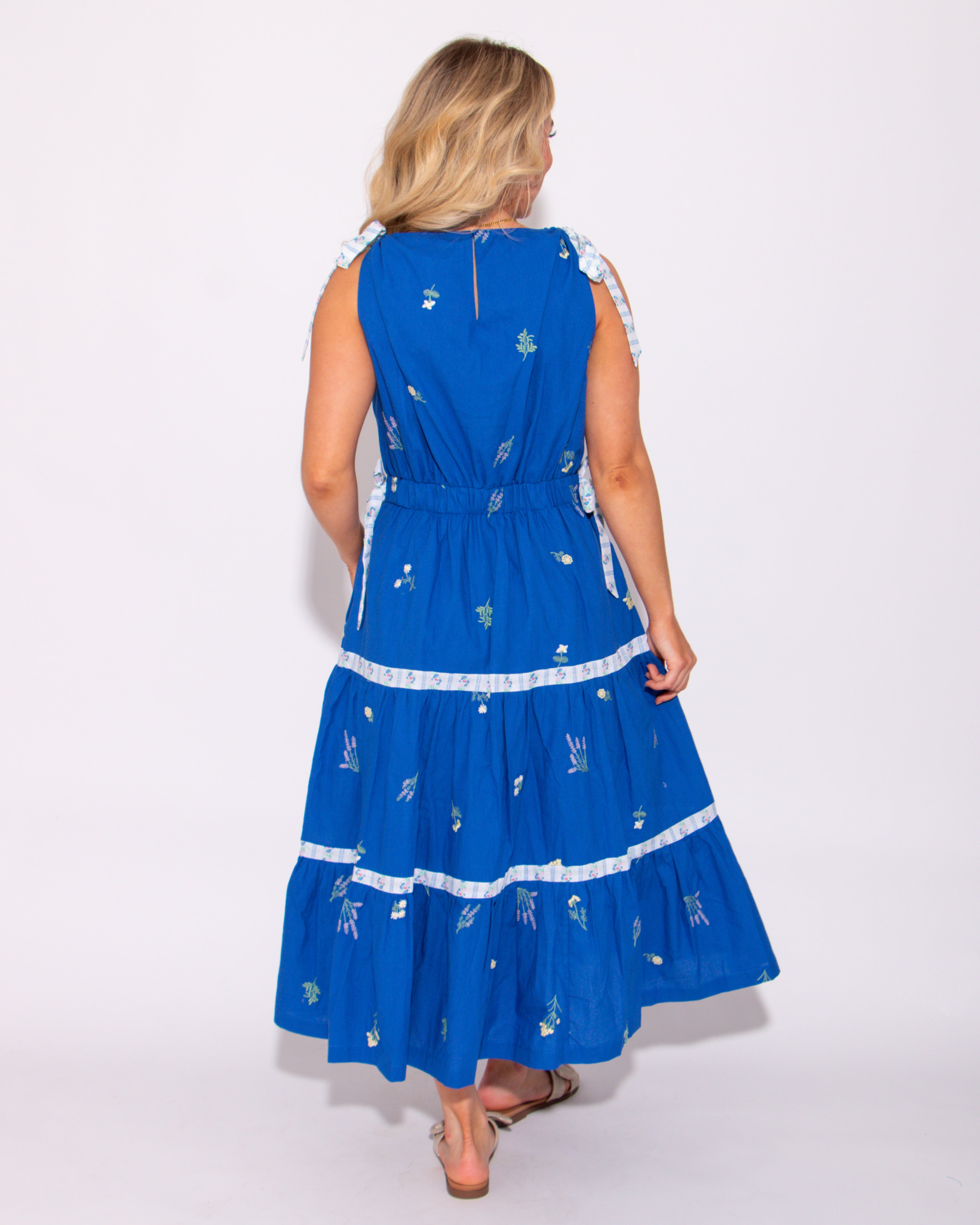 The Blue Petal Midi Dress