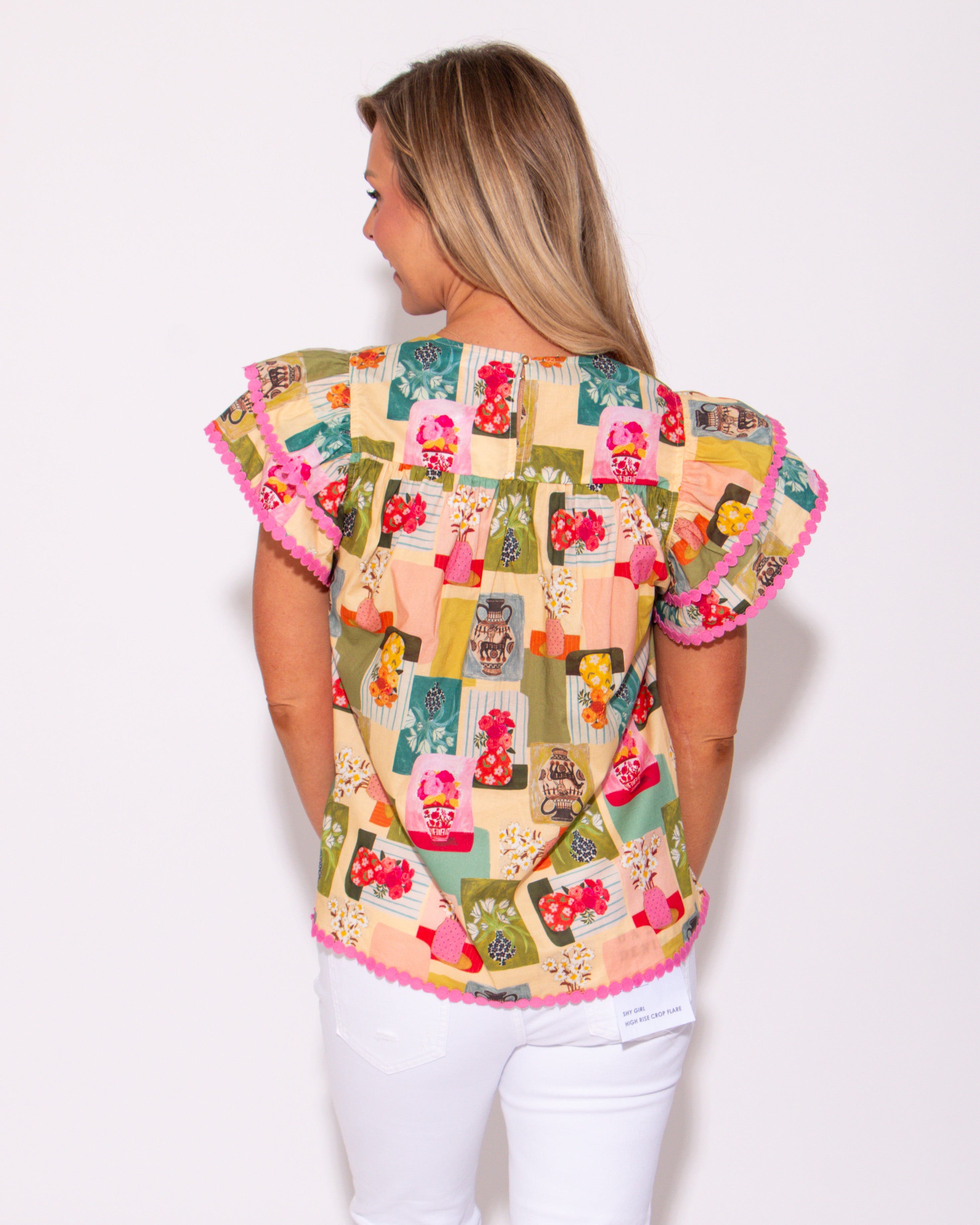 Floral Galore Abstract Top