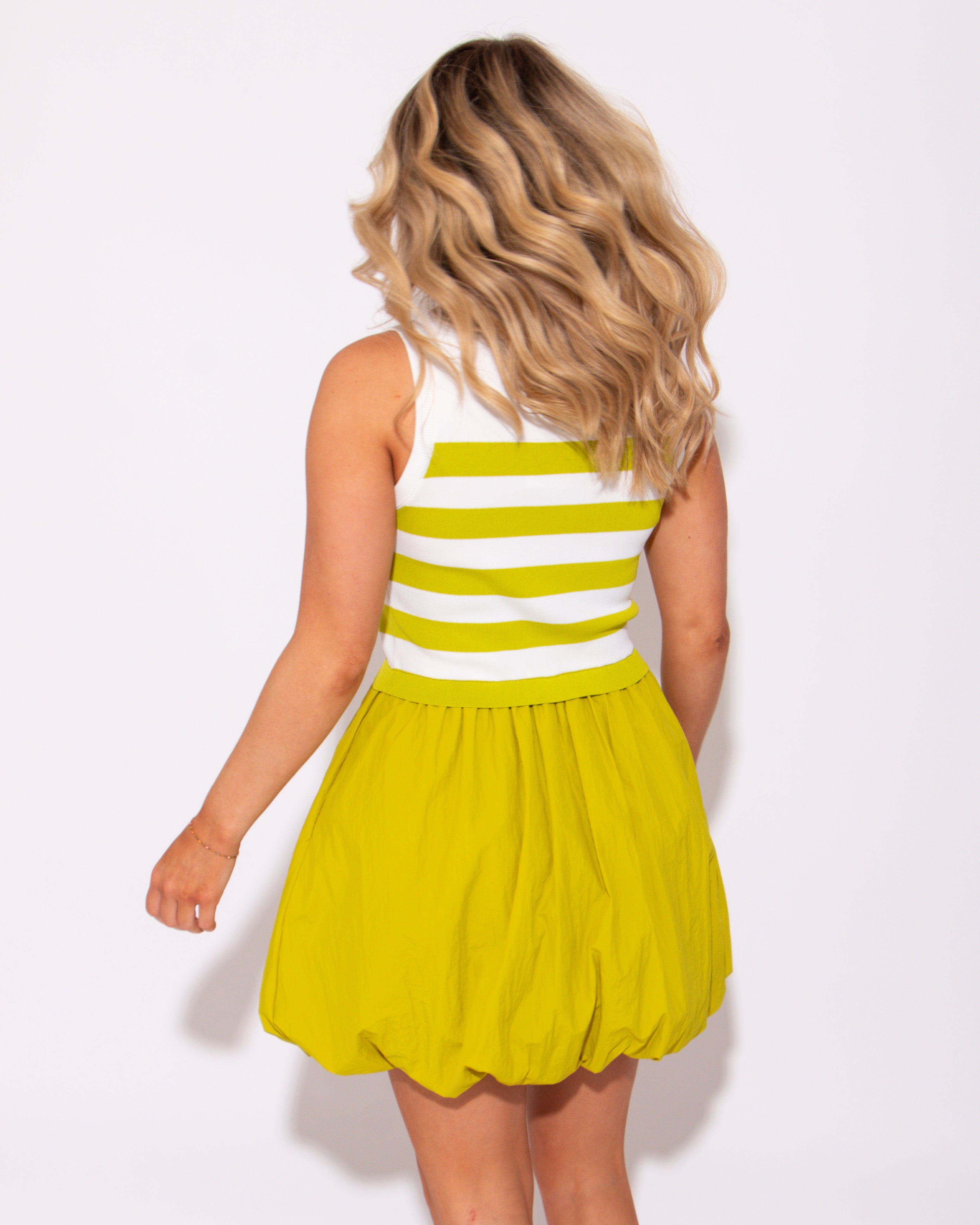 Stripe and Pop Bubble Mini Dress
