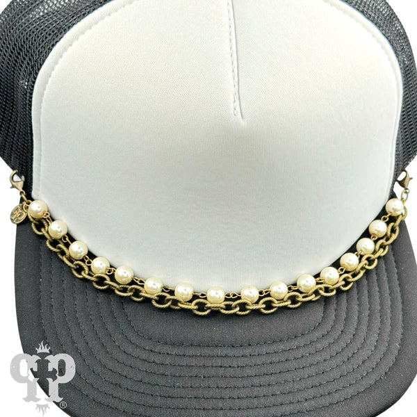 Trucker Hat Double Chain Decoration
