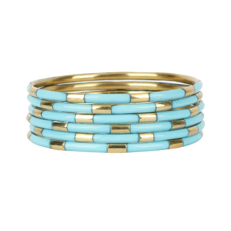 Veda Bangles - Set of 6 - Turquoise