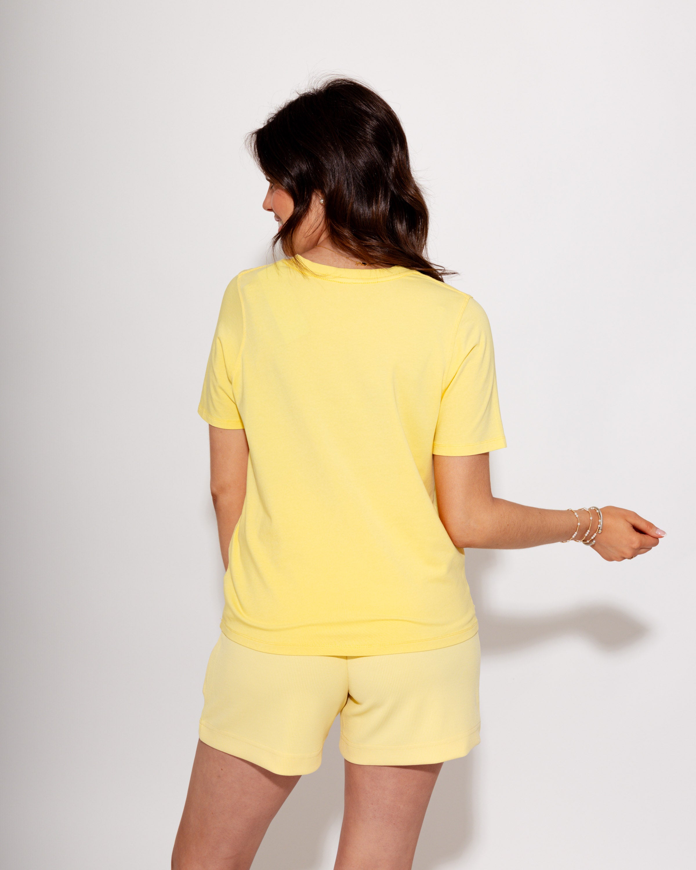 Classic Boxy Fit Tee in Yellow