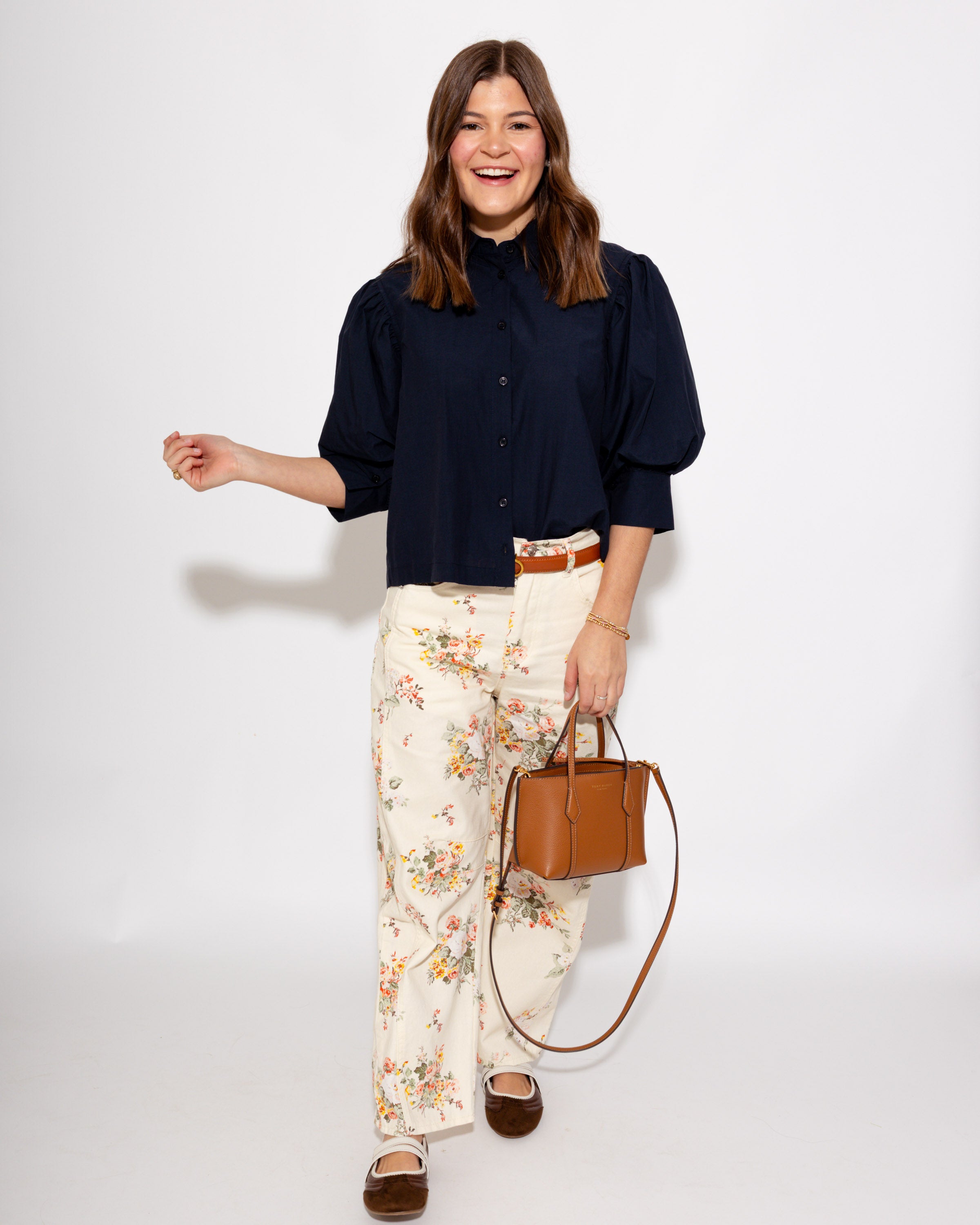 Collared Puff Sleeve Top