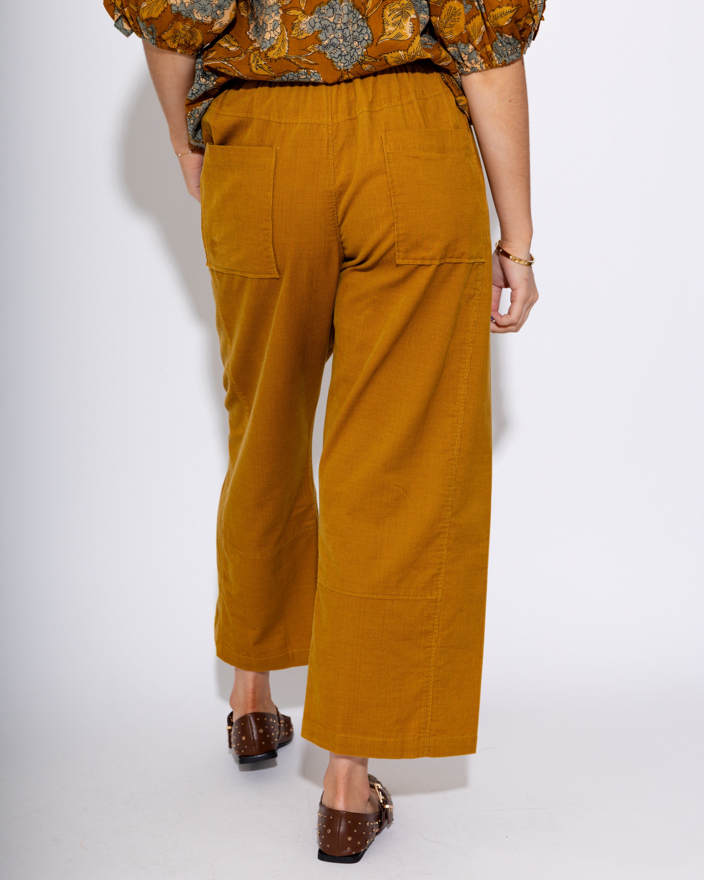 Ivy Jane | Pull On Barrel Pants in Gold