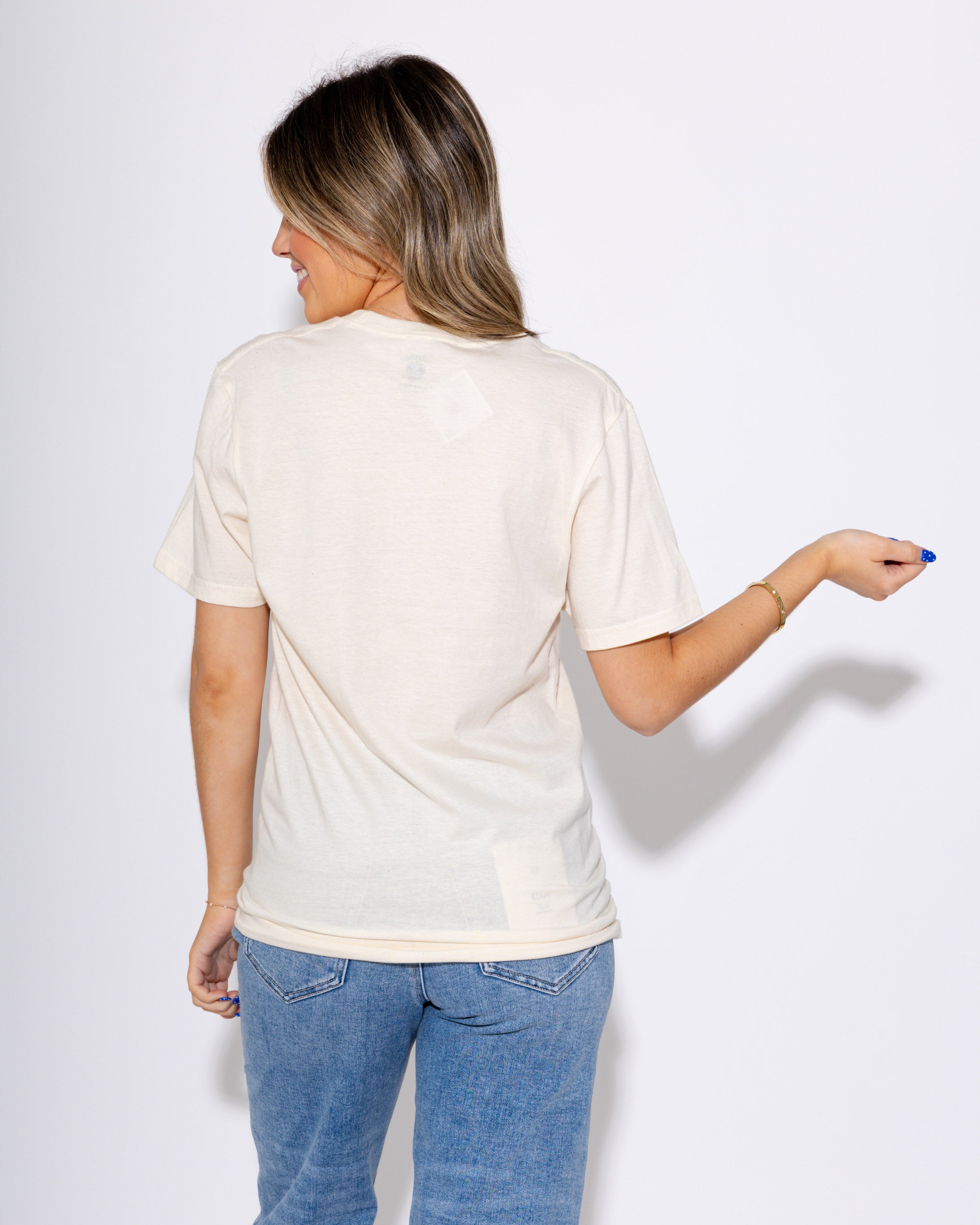 Vintage Santa Stripe Cream T-Shirt