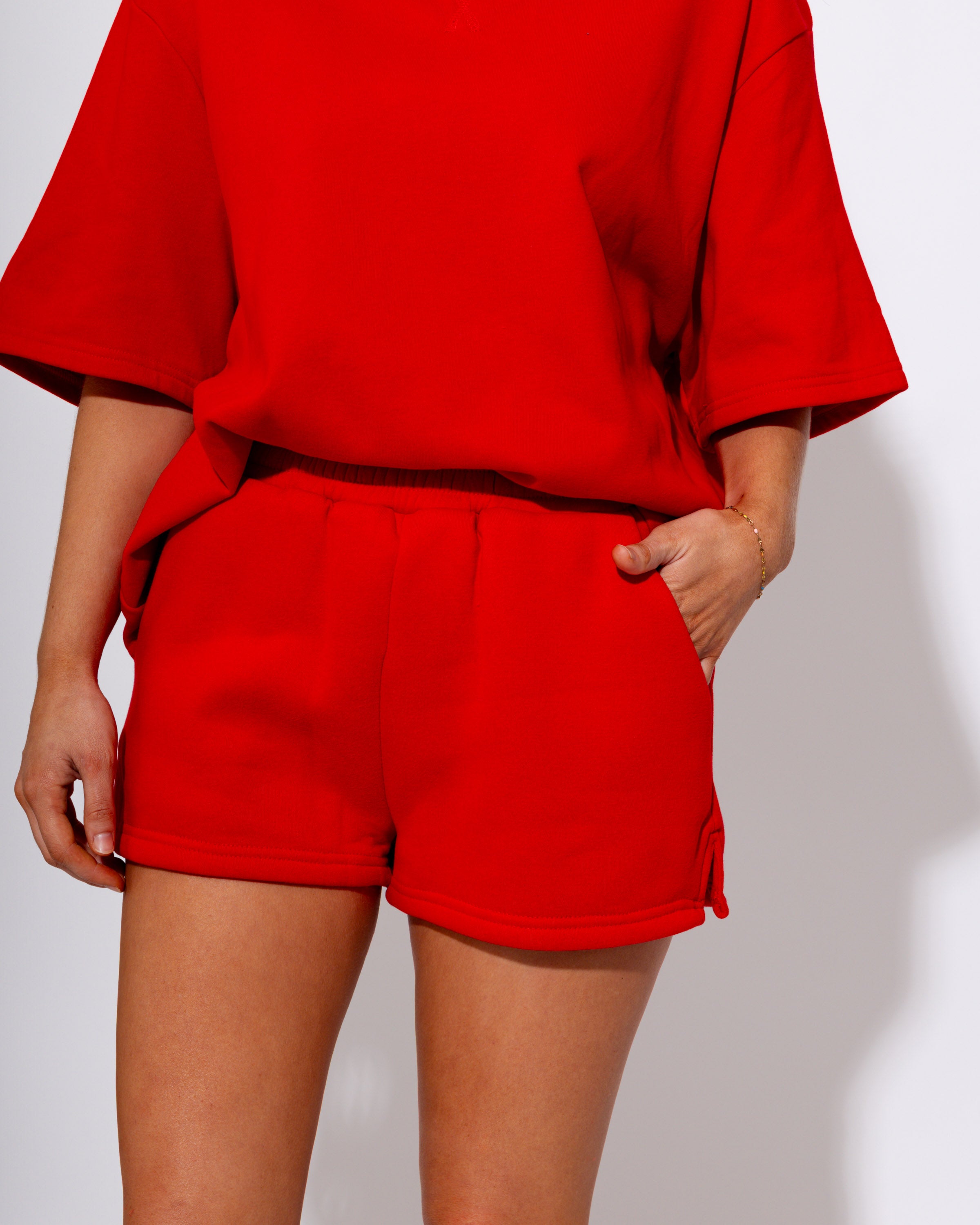 The Laid-Back Luxe Crewneck & Shorts Set