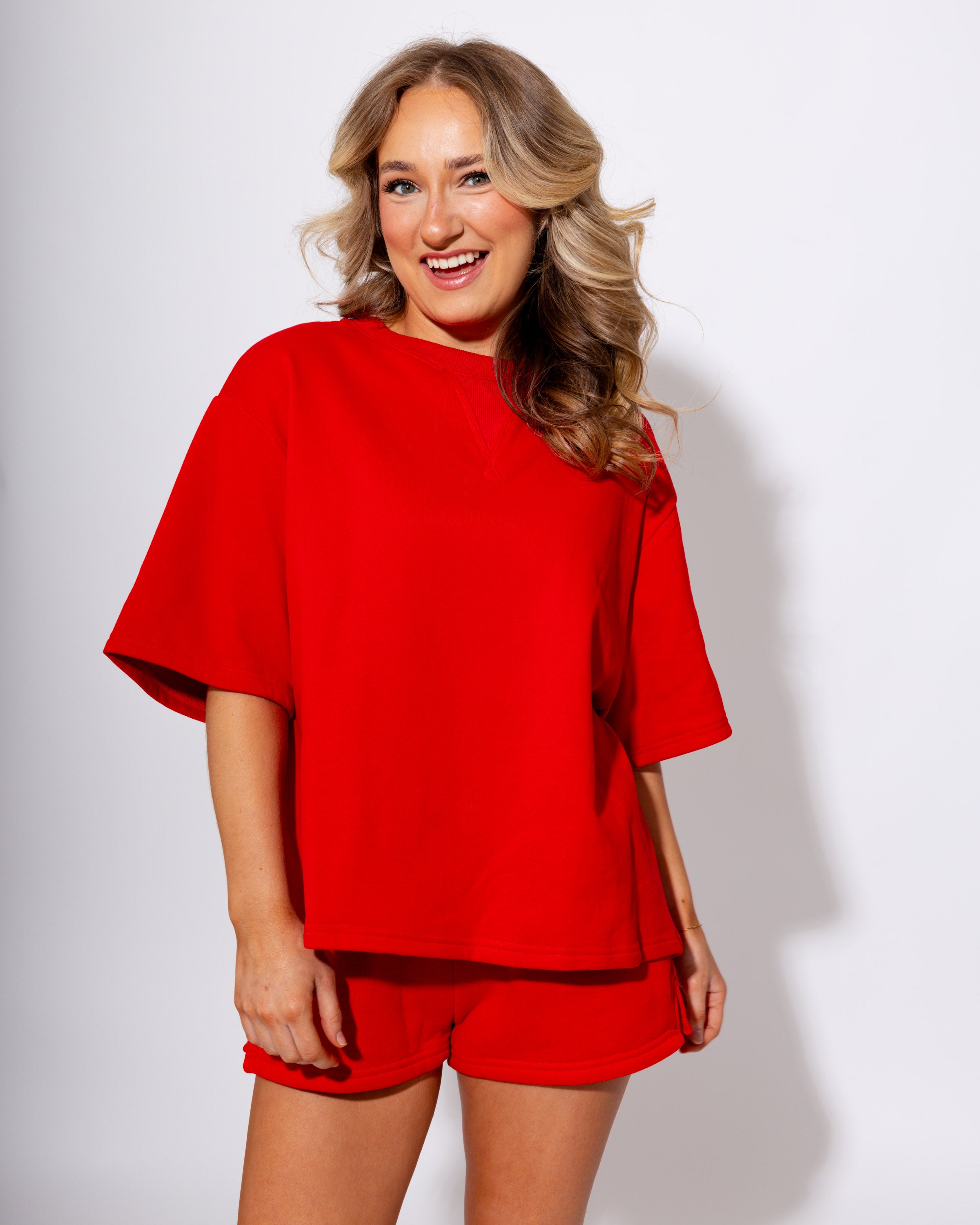 The Laid-Back Luxe Crewneck & Shorts Set