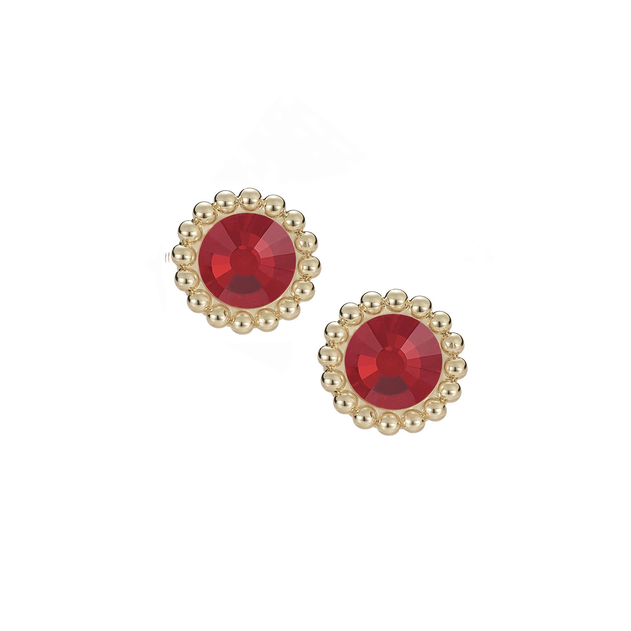Allure Stud Earrings in Red/Gold