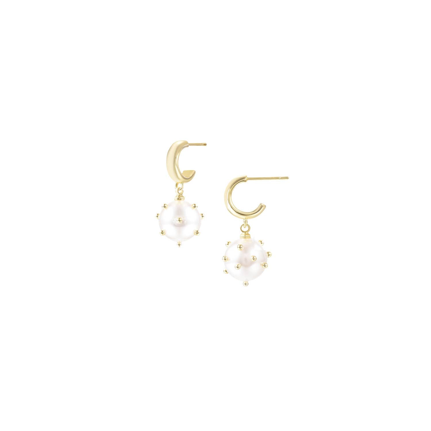 Carolina Mini Drop Earrings in Pearl