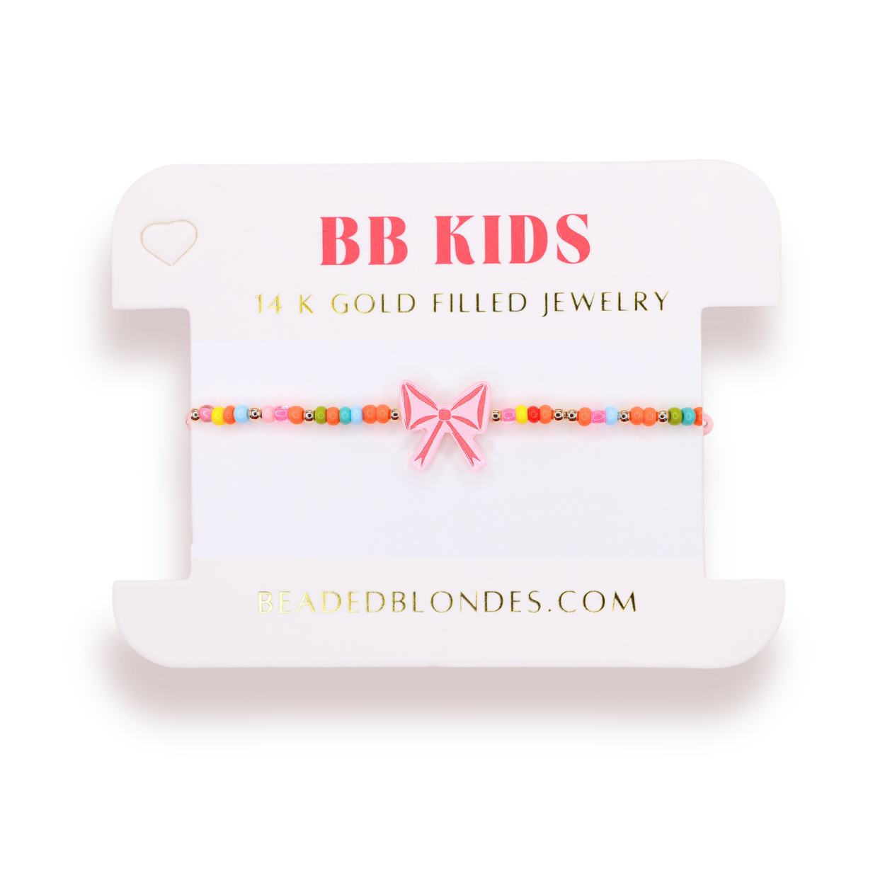 Red Bow Bracelet on Color (Kids Size)