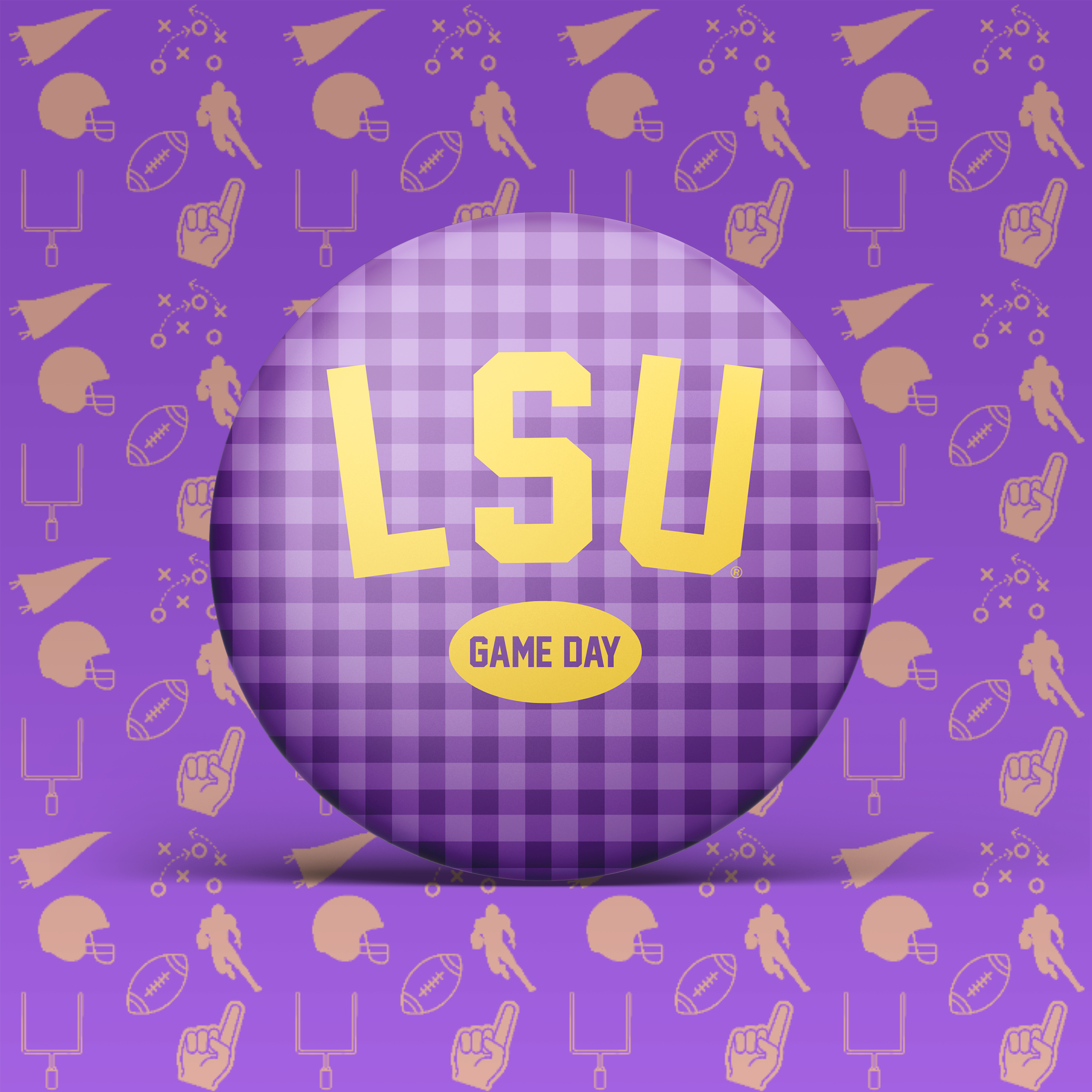 LSU Game Day Buttons | Louisiana State Tigers Game Day Pins