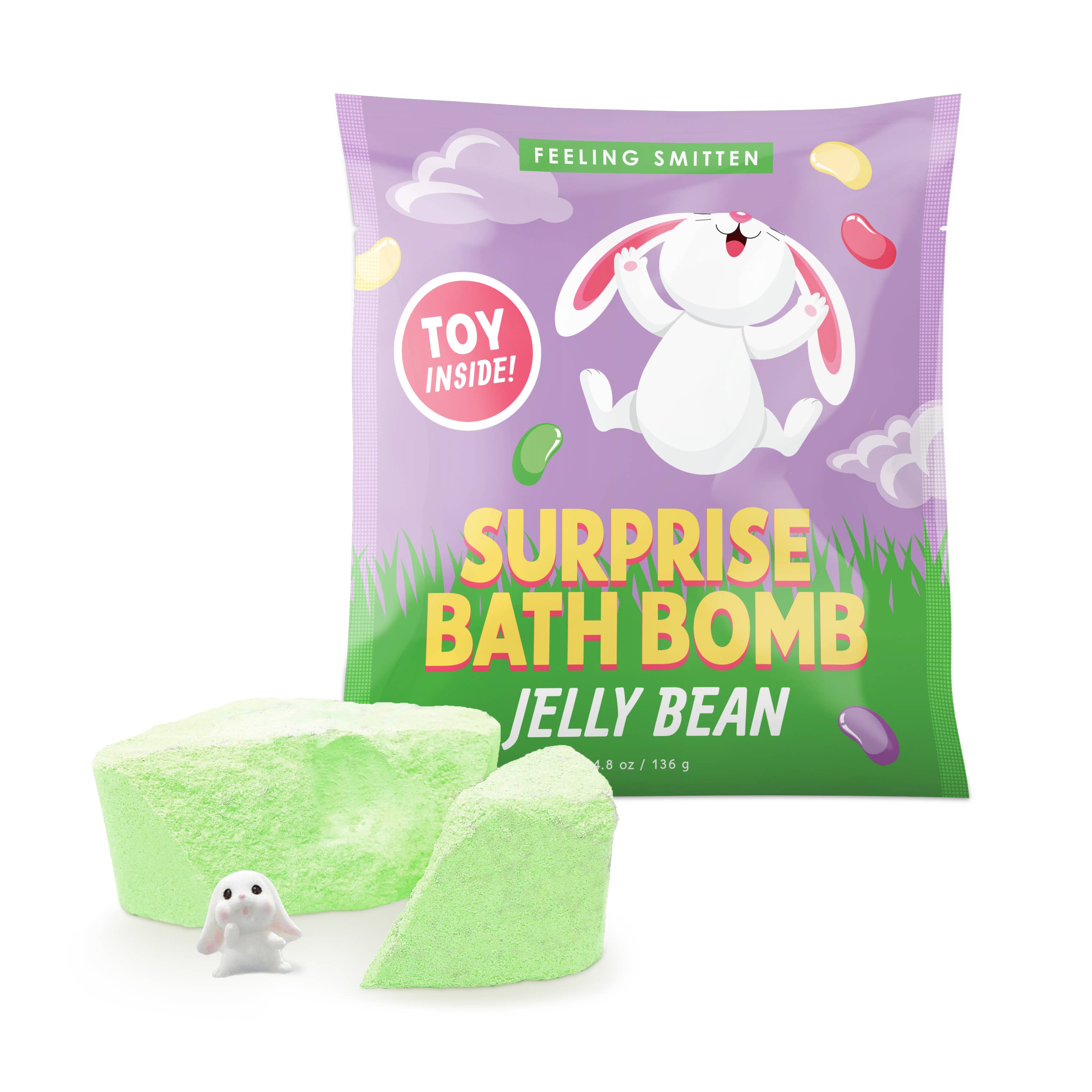 Easter Jelly Bean Surprise Bath Bomb 4.8 oz - Surprise Toy