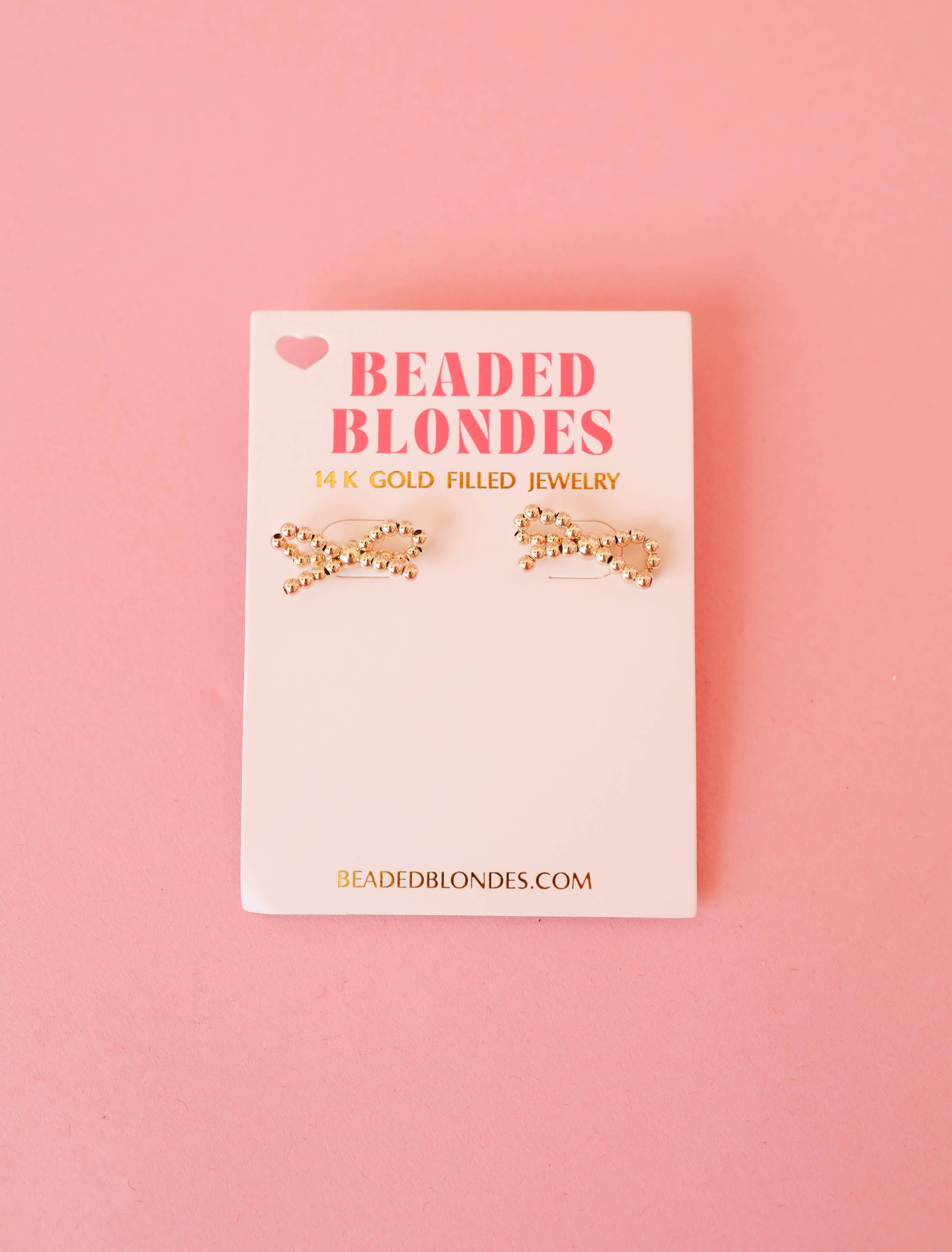 Gold Bow Earrings