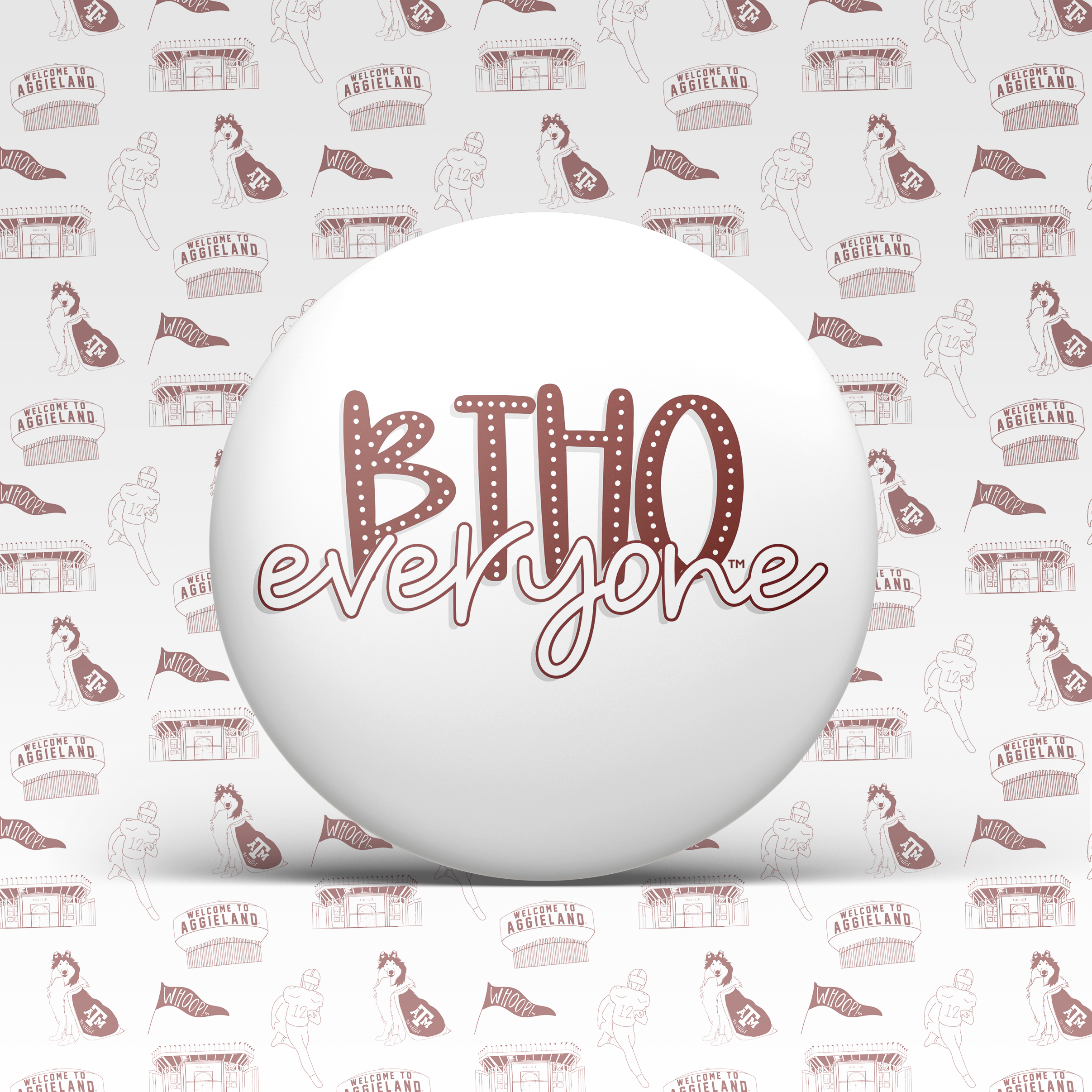 TEXAS A&M Maroon Game Day Tailgate Buttons | Game Day Pins (