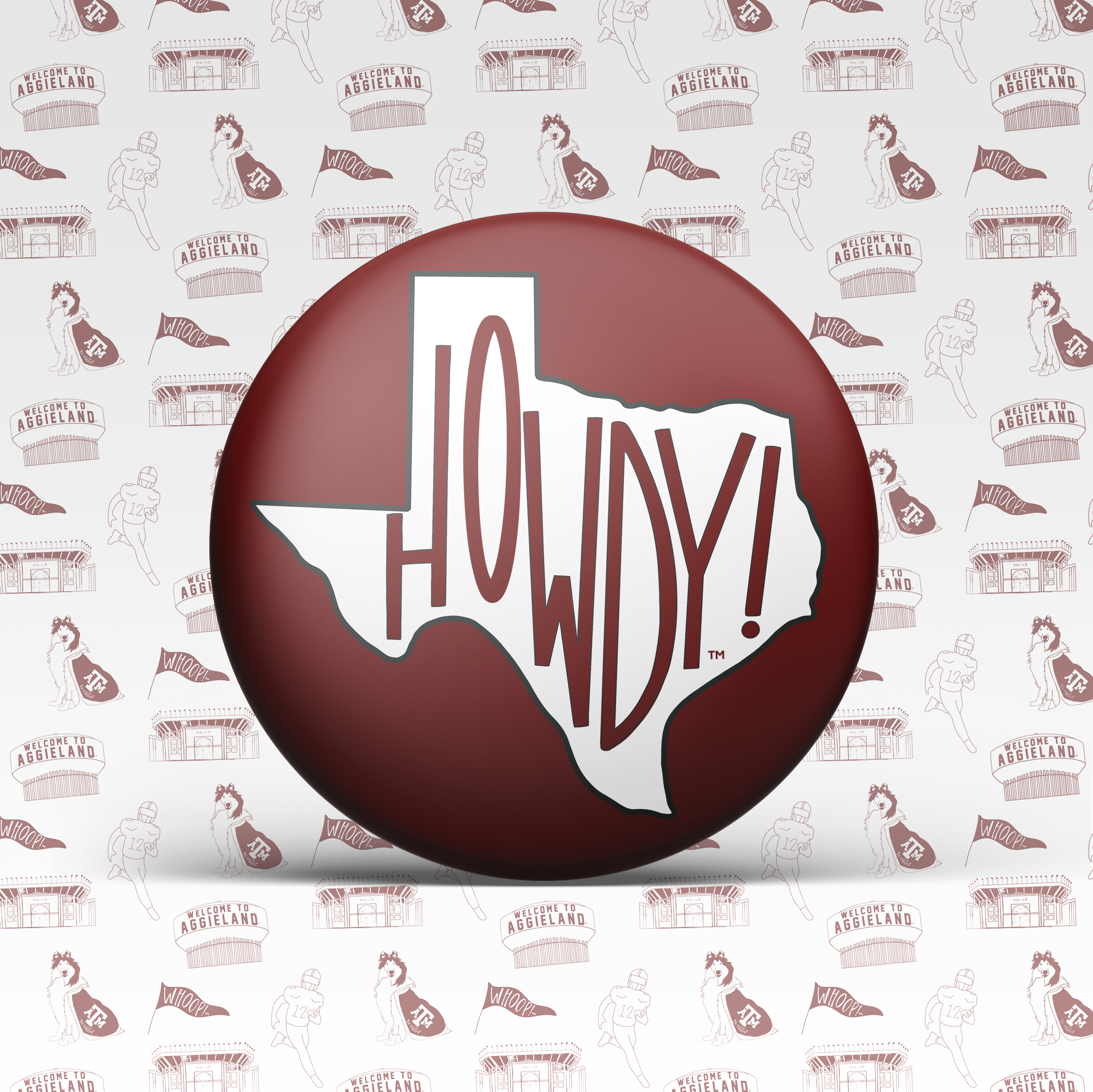 TEXAS A&M Maroon Game Day Tailgate Buttons | Game Day Pins (