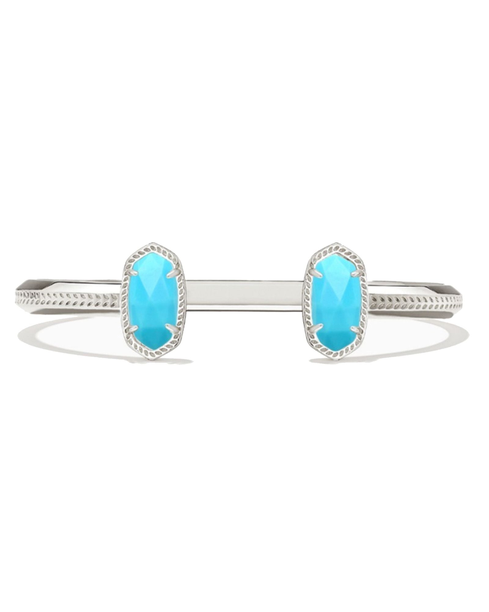 Elton Cuff in Silver Turquoise Magnesite