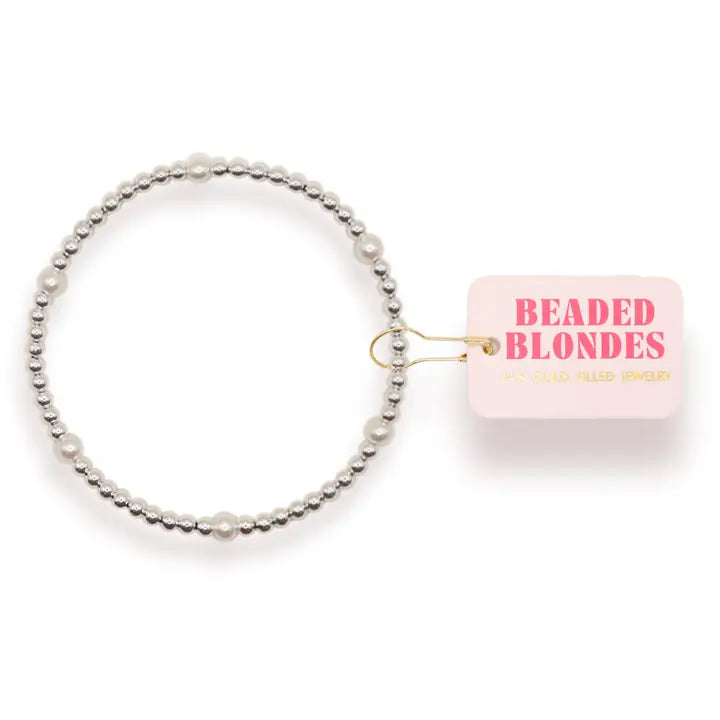 Madi Beaded Bracelet in Silver