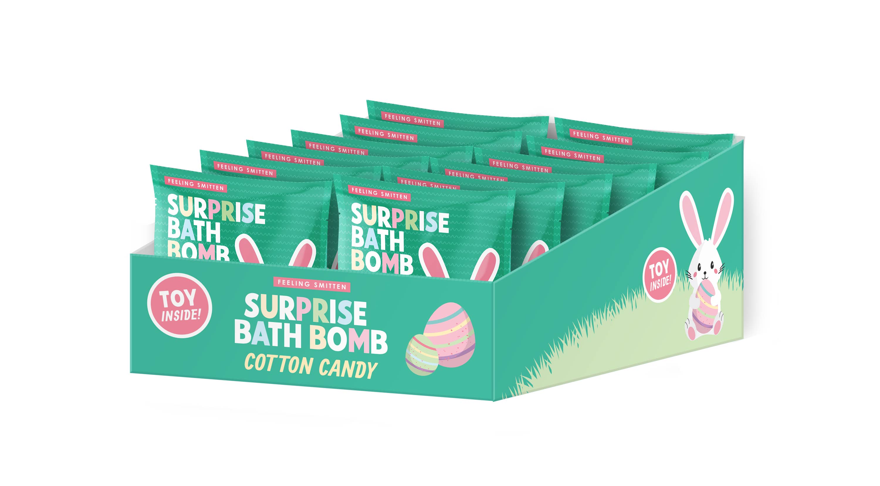 Cotton Candy Surprise Bath Bomb 4.8 oz - Surprise Toy Inside
