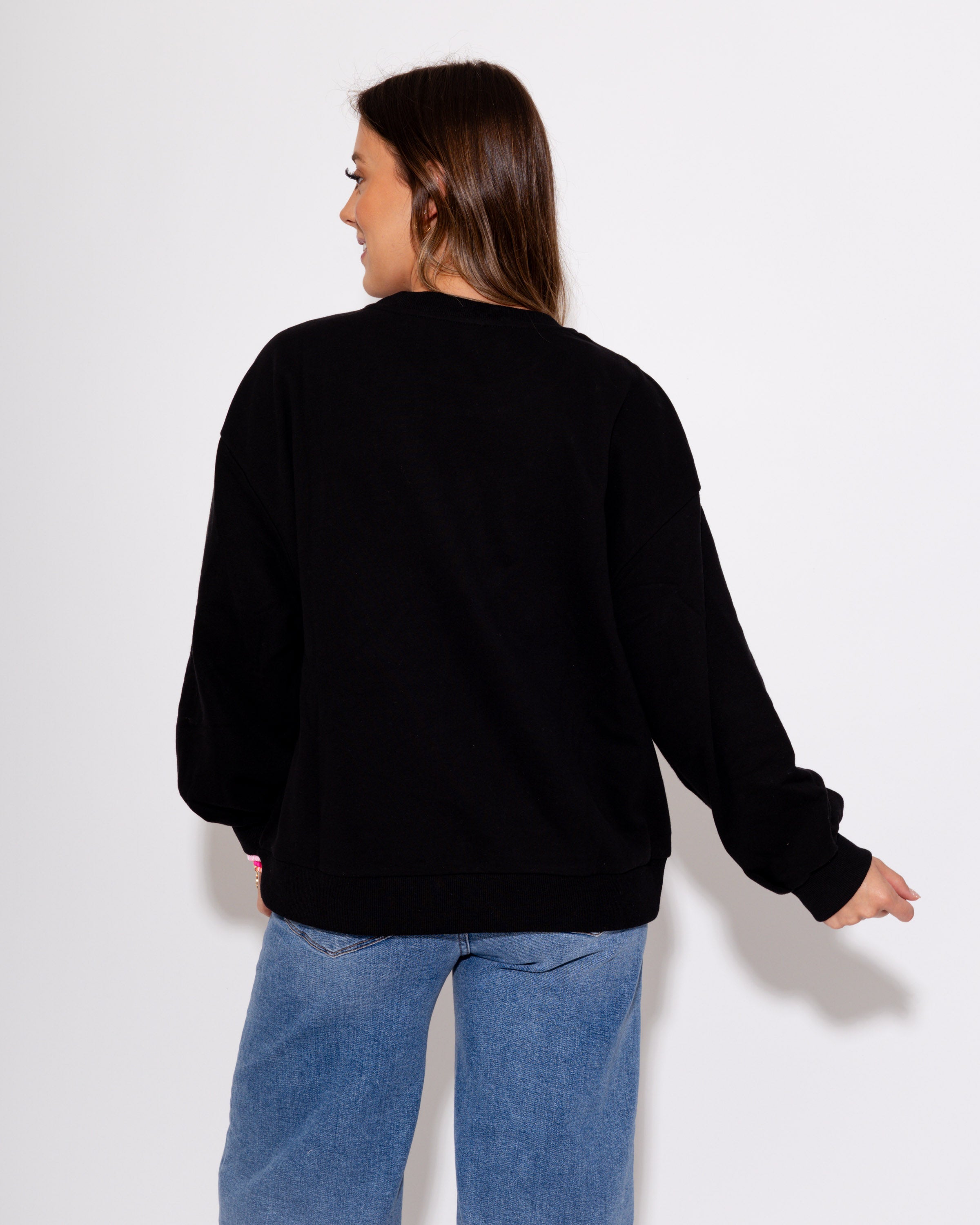 Flower Sequin Pumpkin Sweatshirt