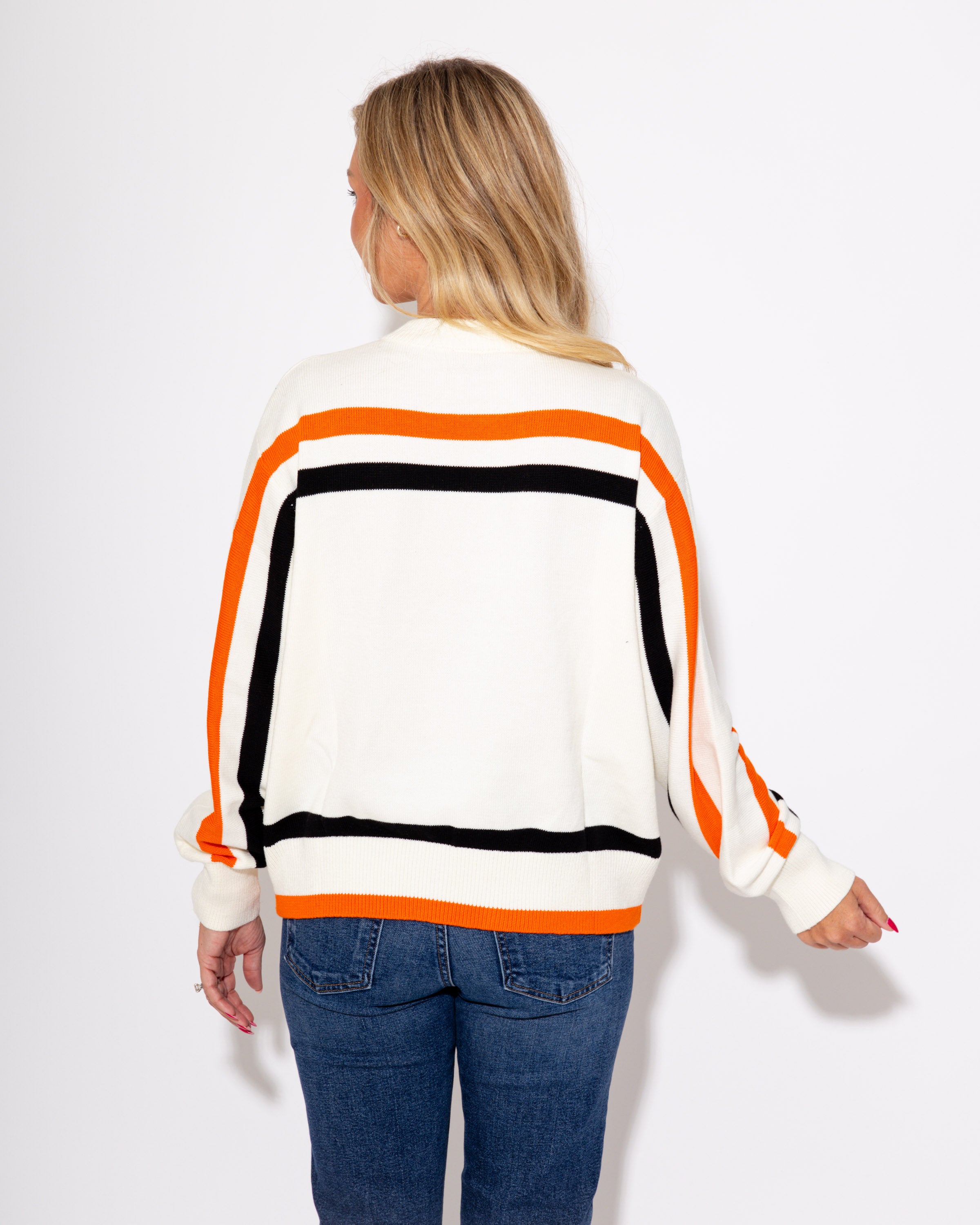 Striped 'Trick or Treat' Sweater
