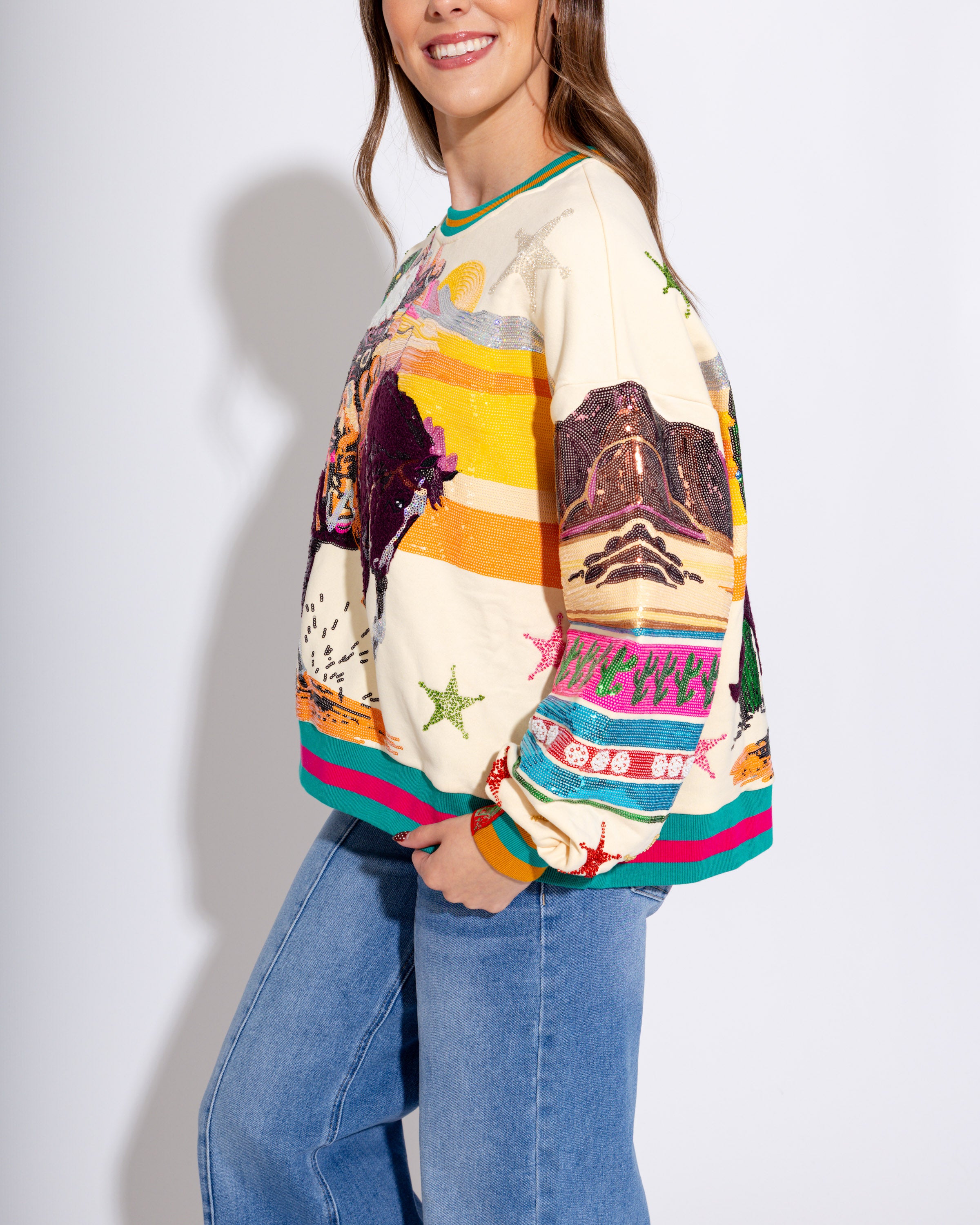 Vintage Cowboy Santa Sweatshirt