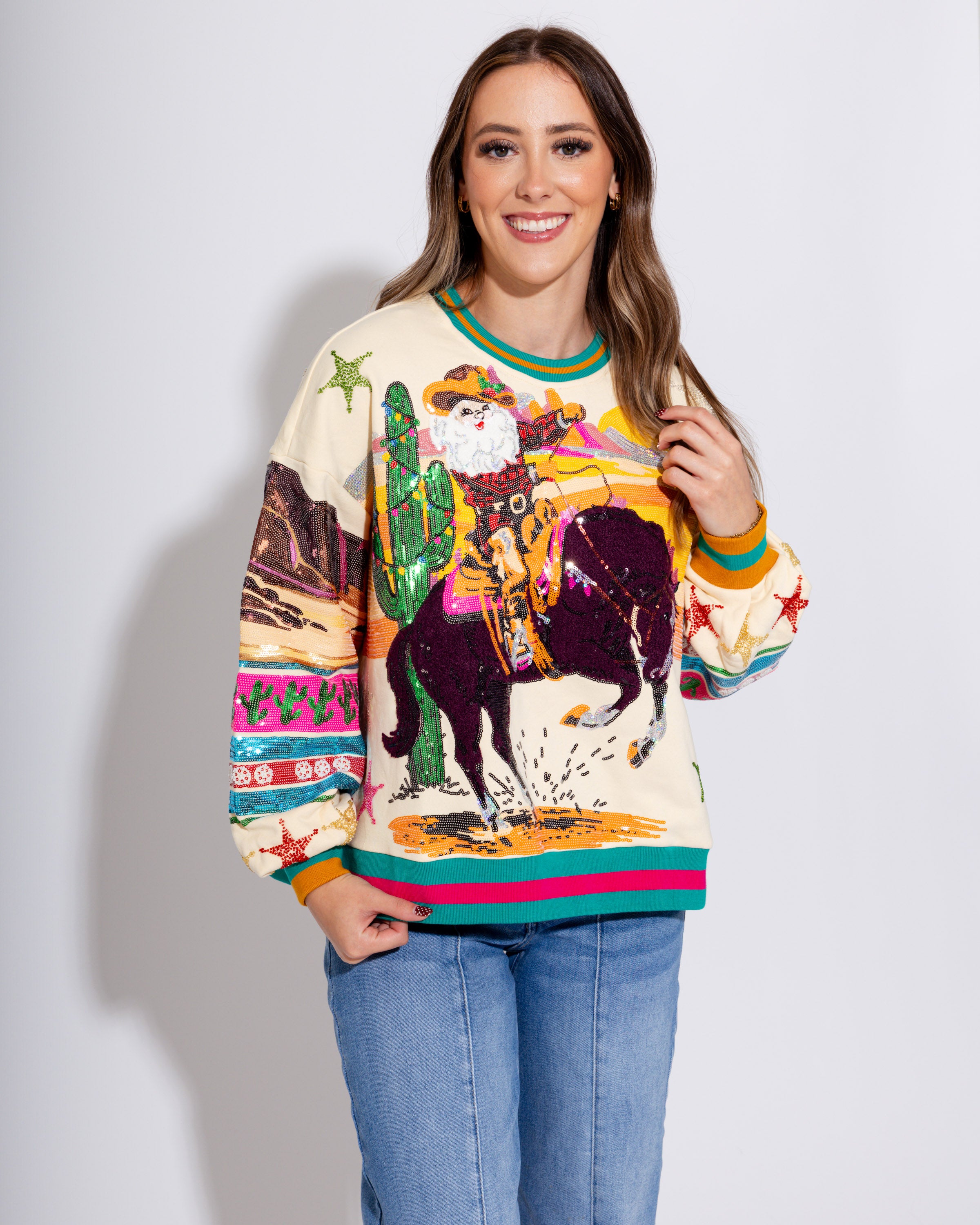 Vintage Cowboy Santa Sweatshirt