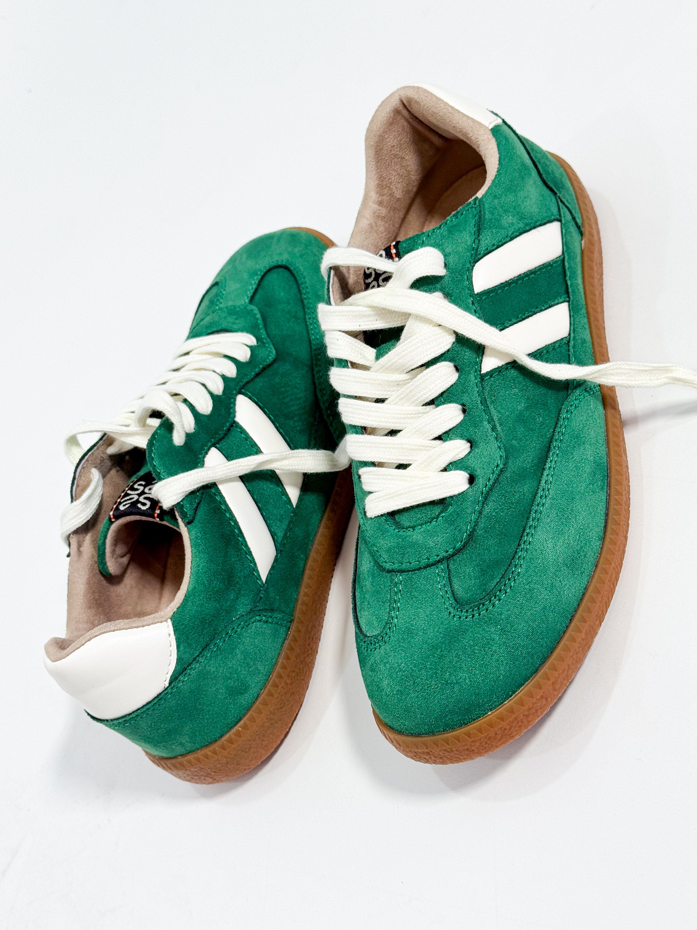 Renne Sneaker in Green Suede