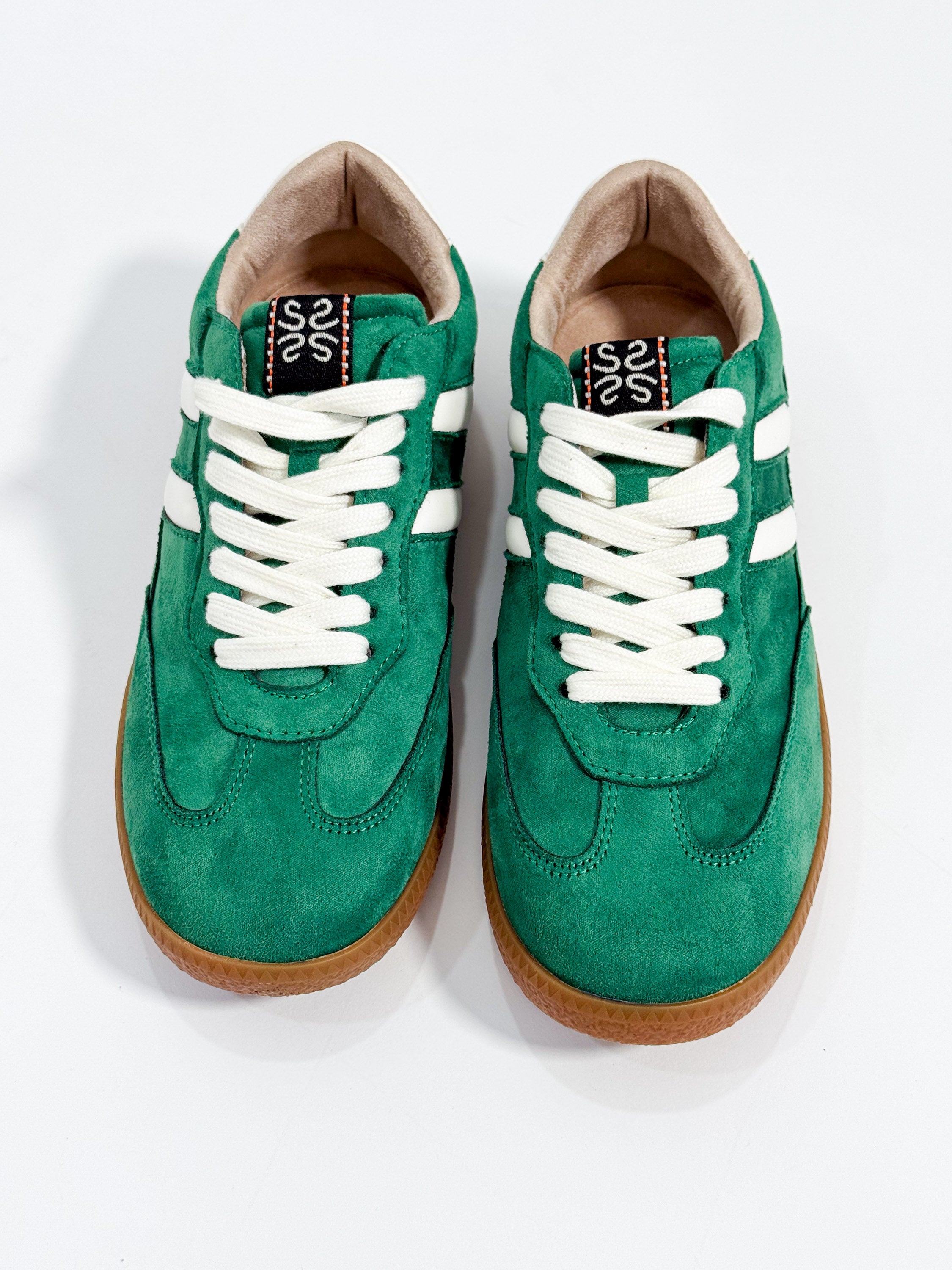 Renne Sneaker in Green Suede