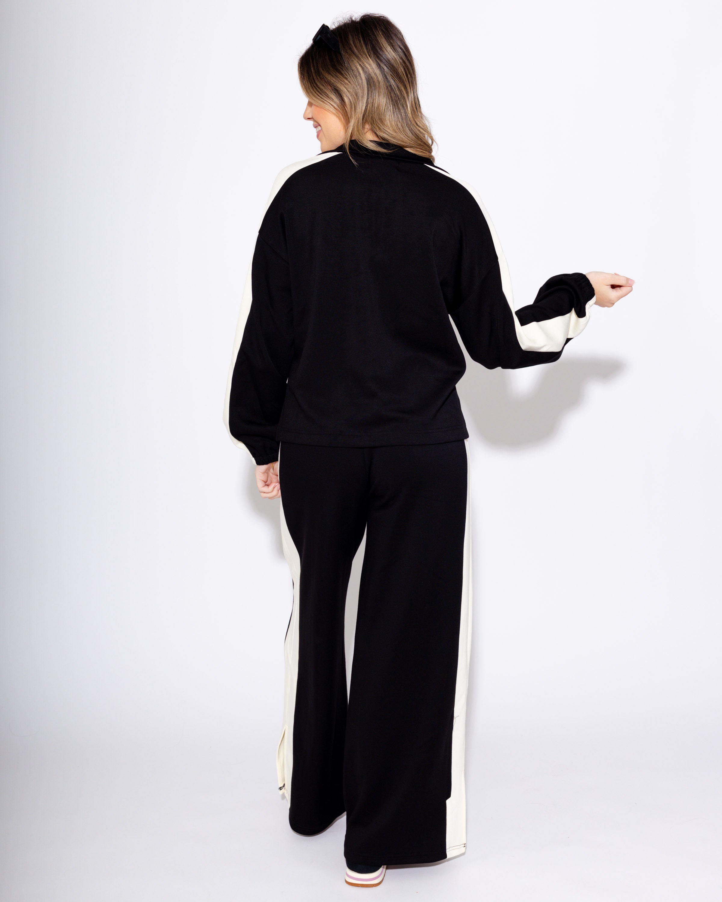 Contrast Stripe Knit Lounge Set