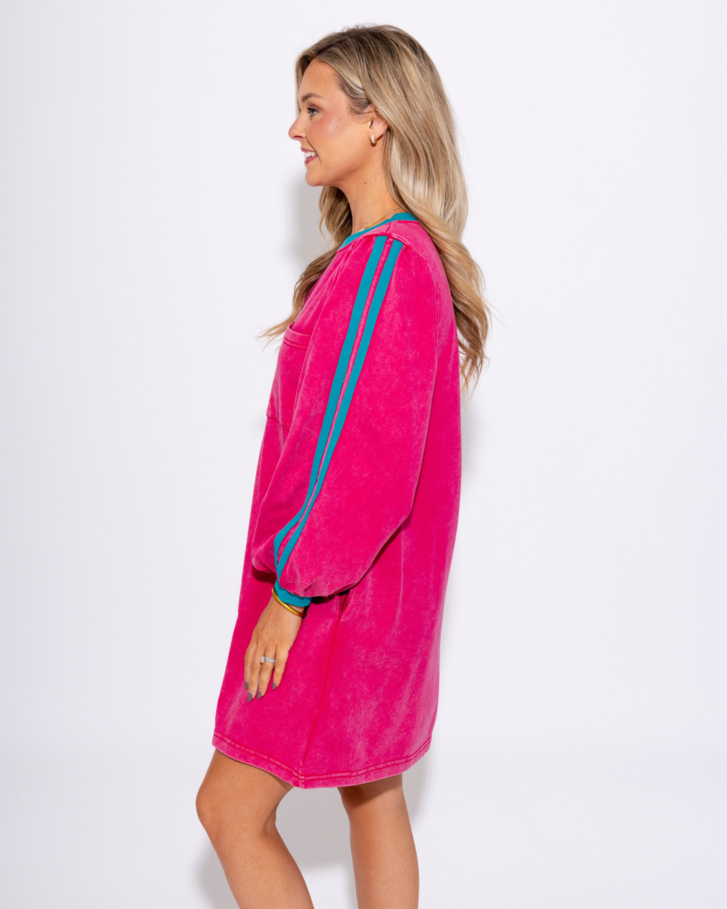 Washed Sweatshirt Dress