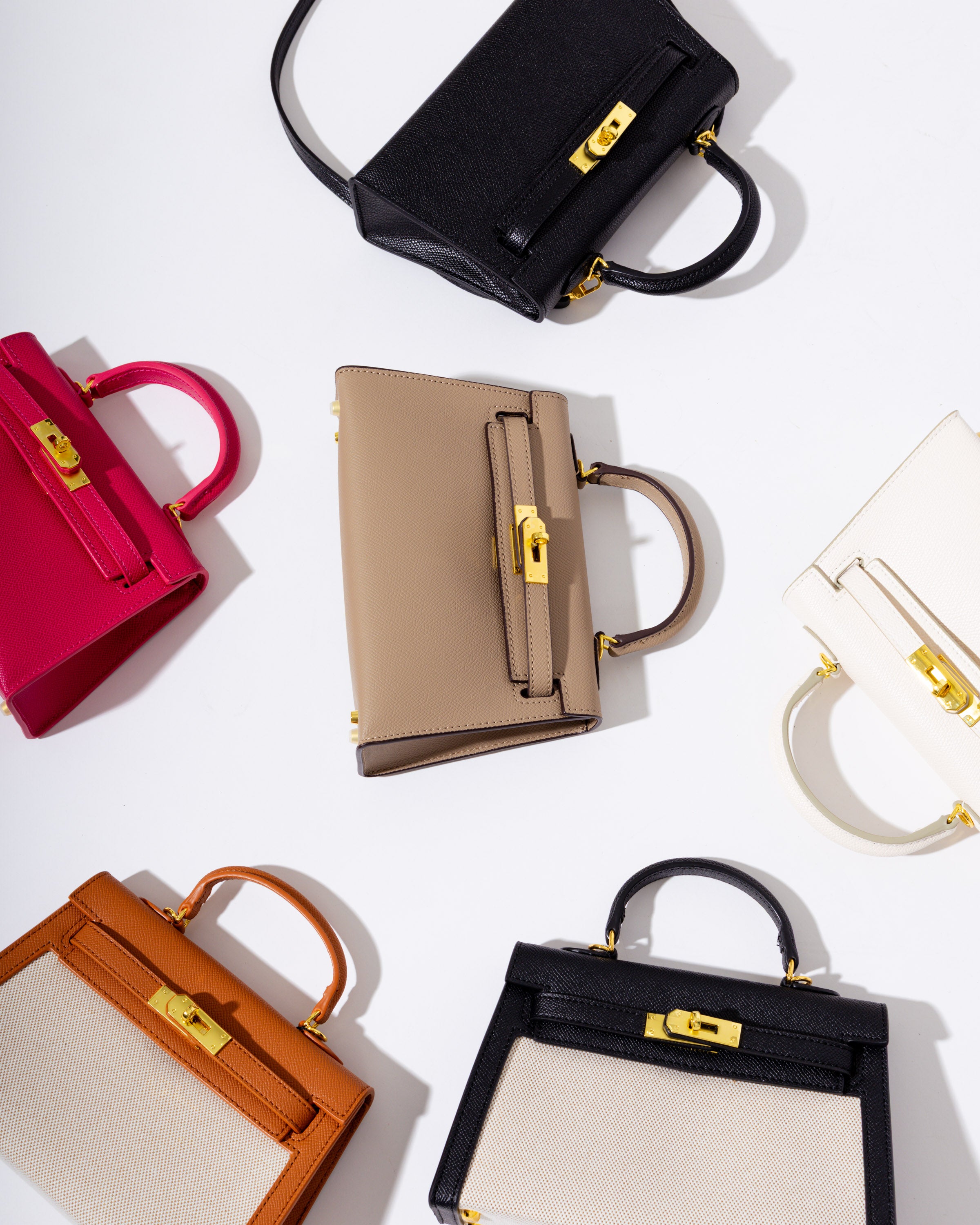 Mini Statement Handbag in Taupe