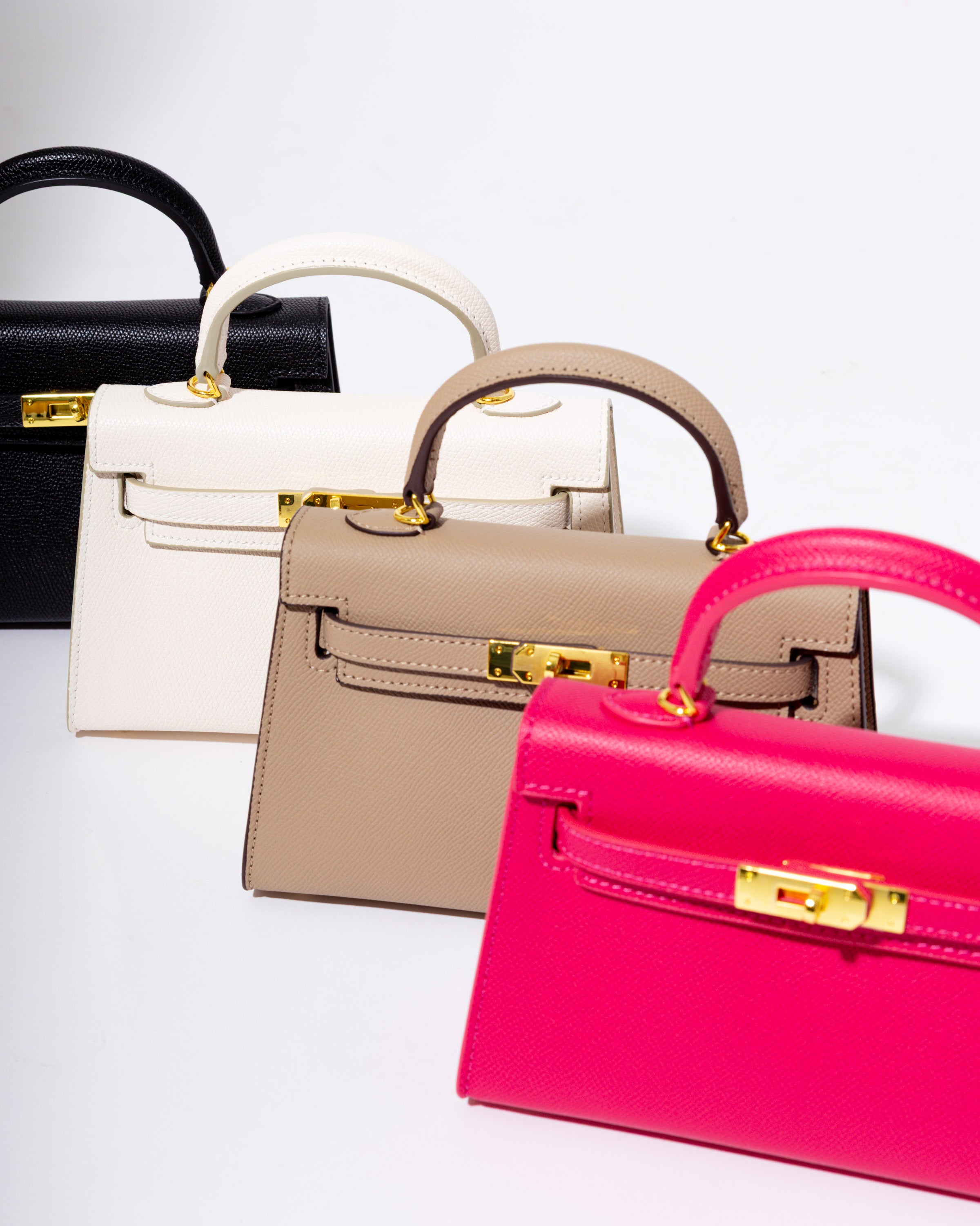 Mini Statement Handbag in Taupe