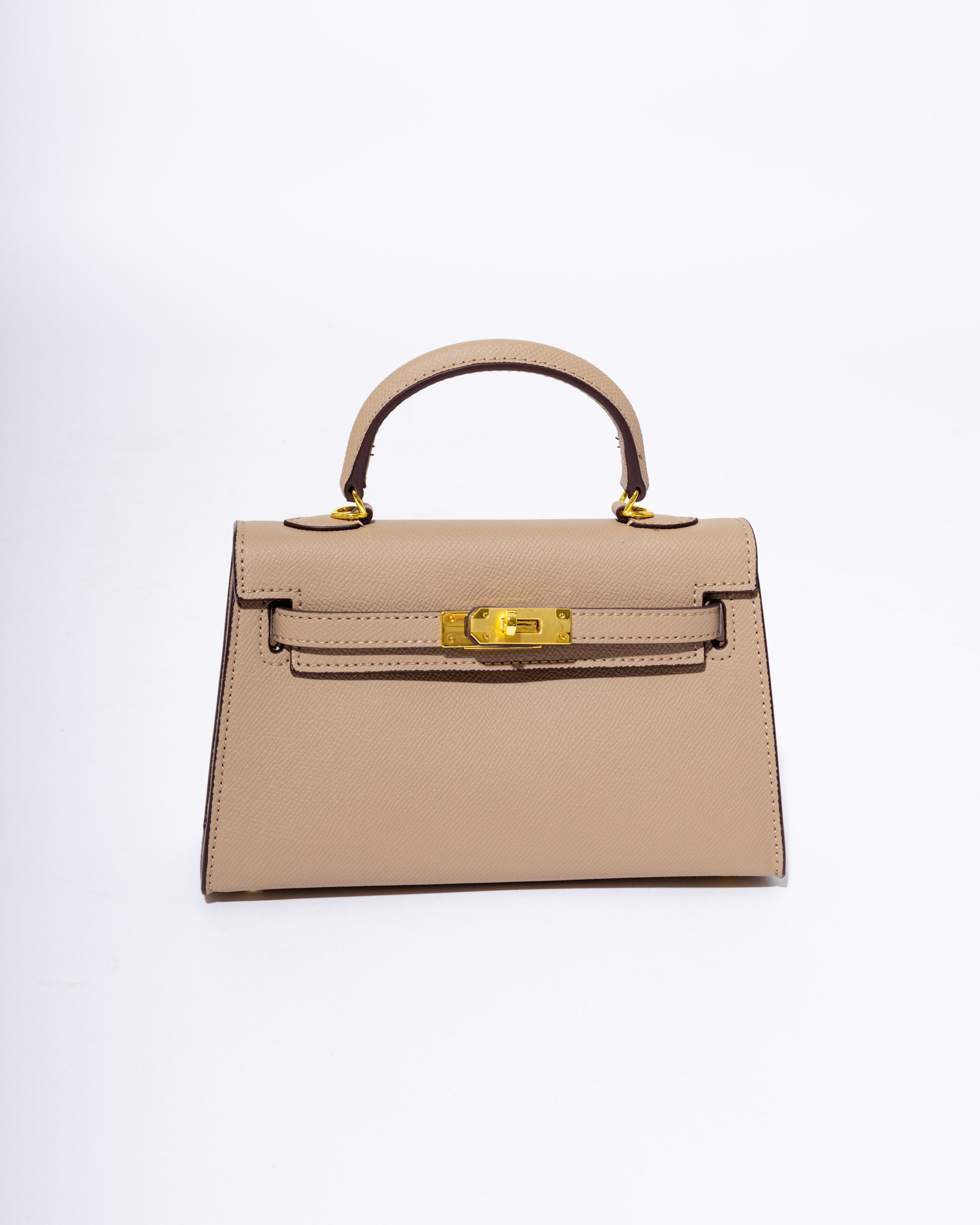 Mini Statement Handbag in Taupe