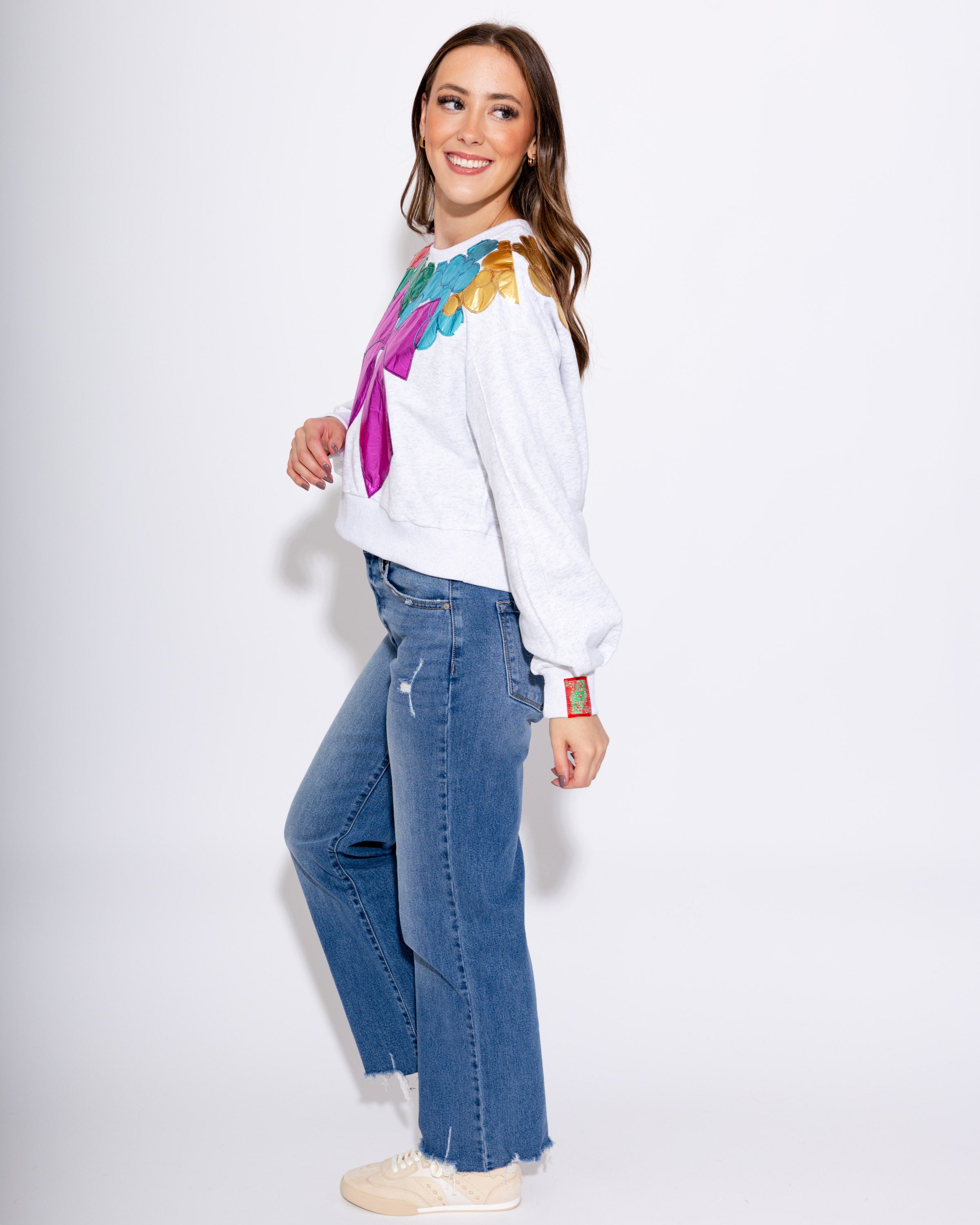 Metallic Wreath Sweatshirt