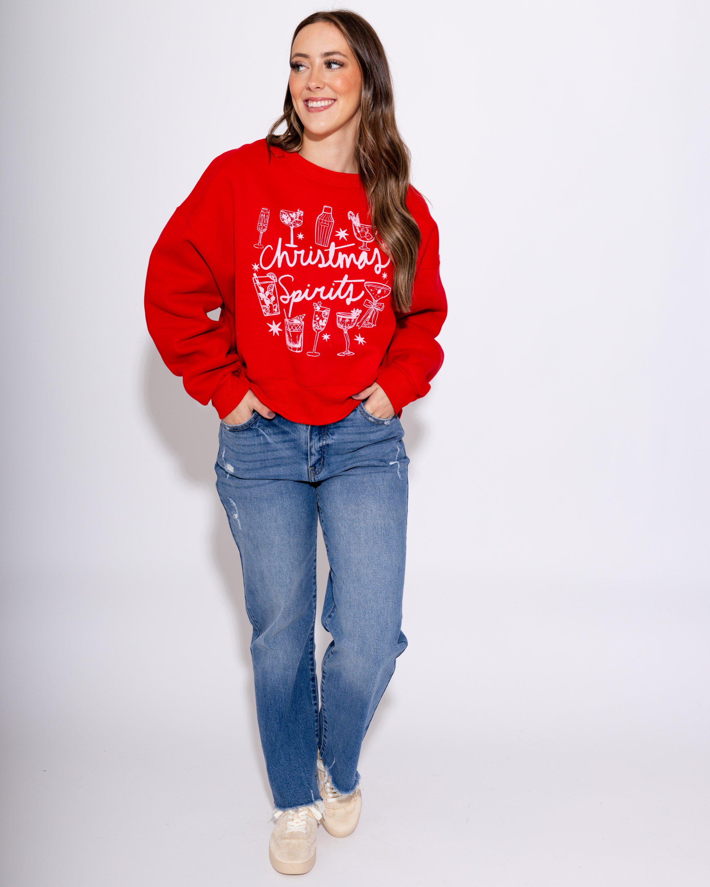 Christmas Spirit Cropped Sweatshirt