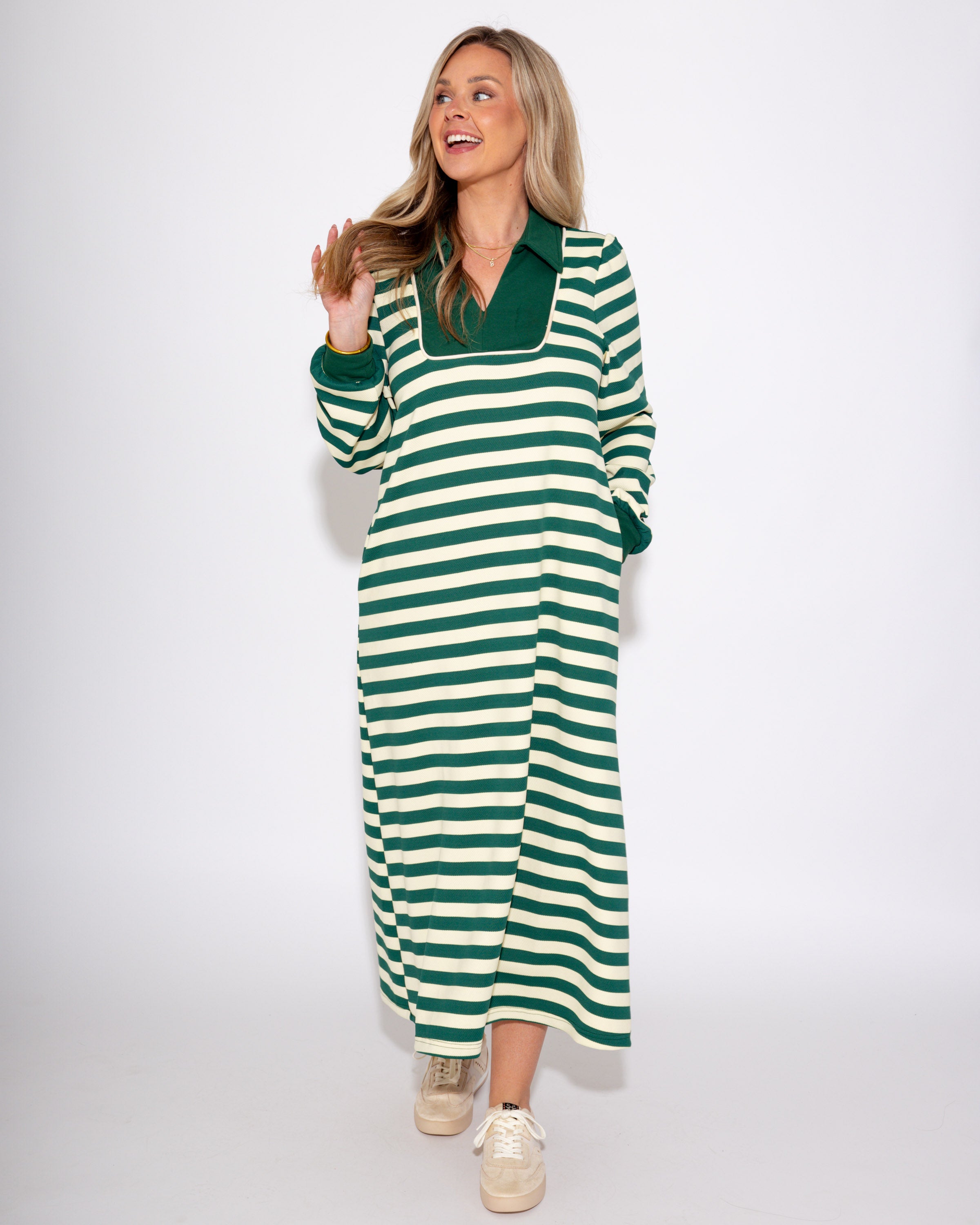 Simply Striped Midi Dress