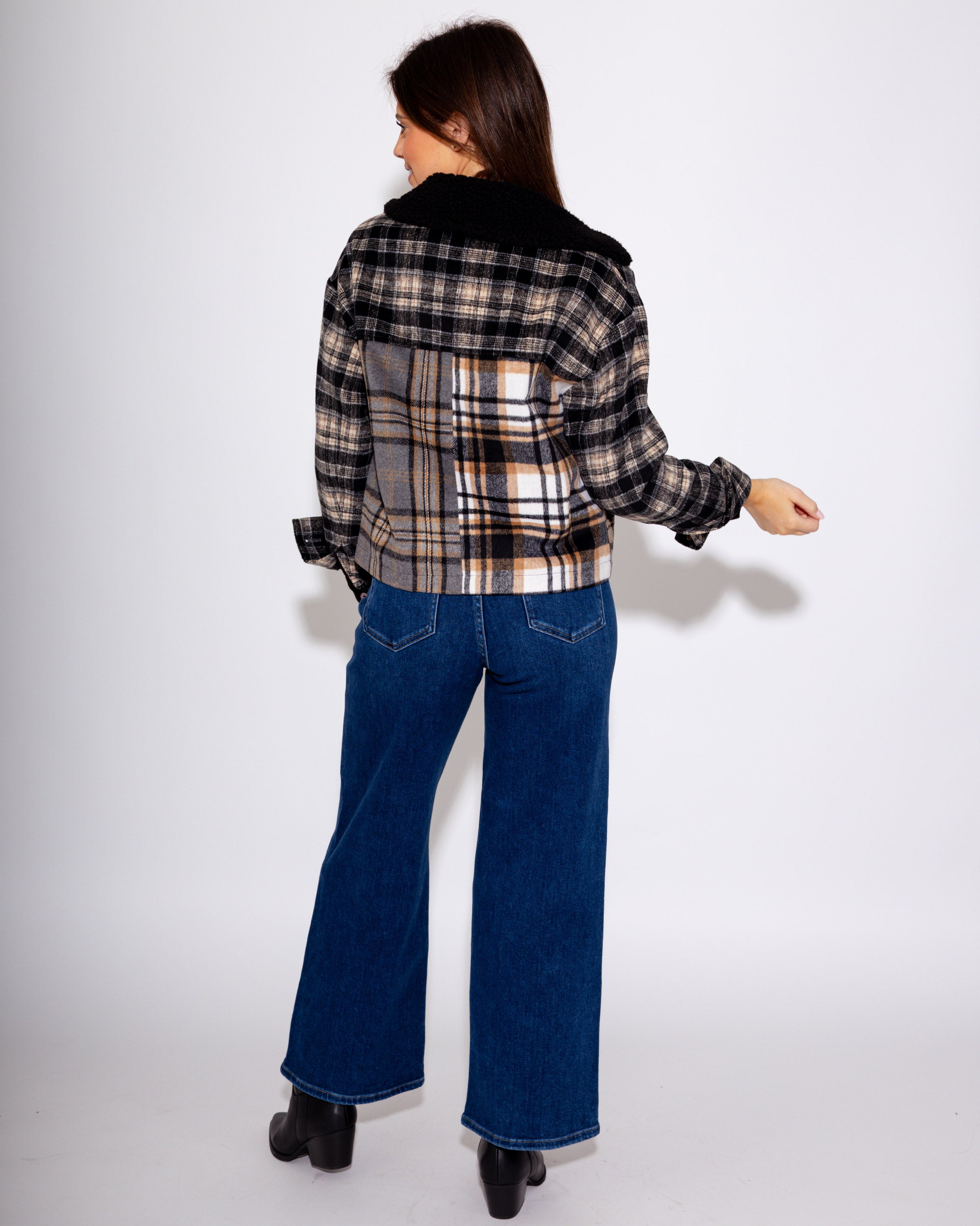 Ivy Jane | Patched Plaid Jacket