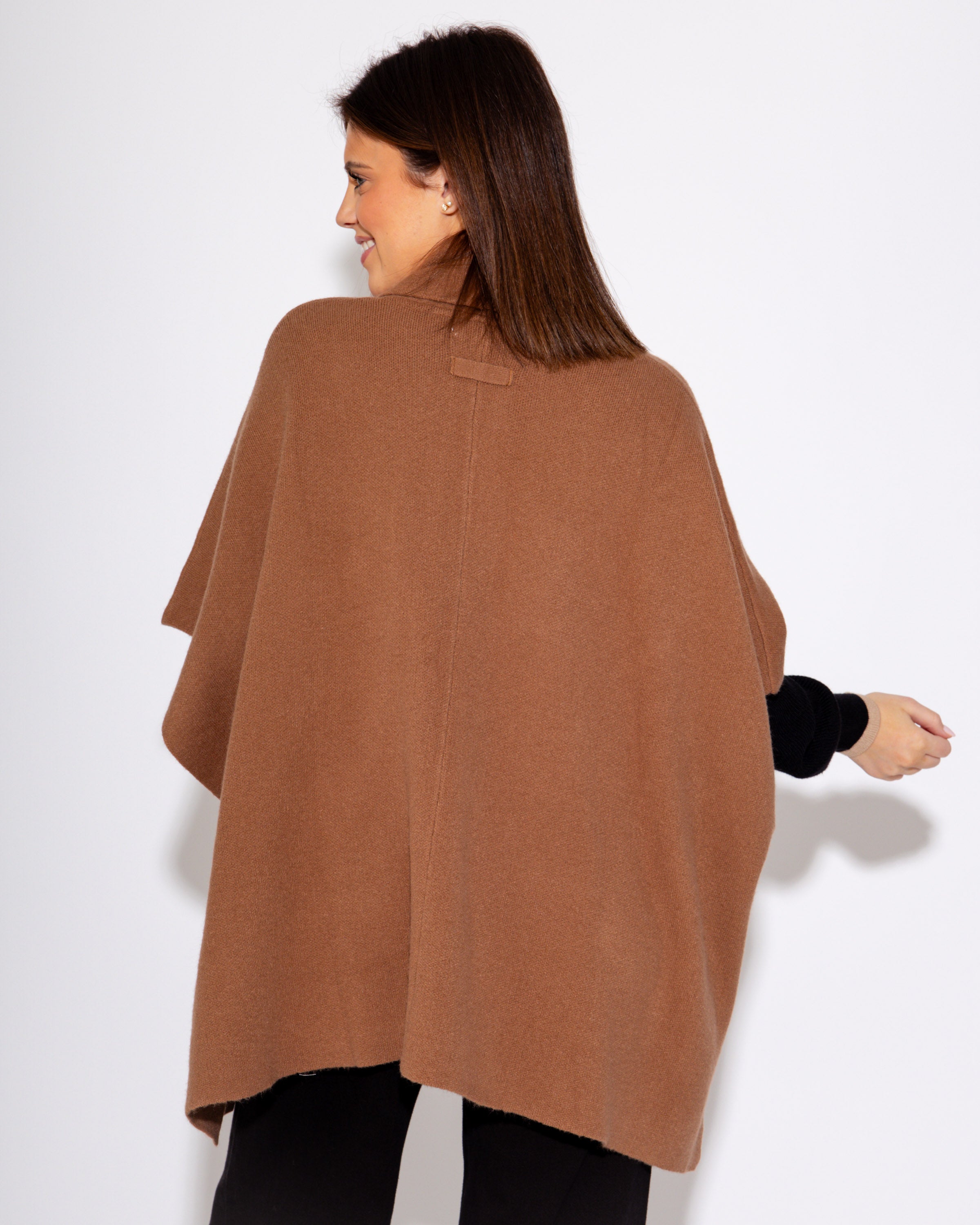 Mocha Knit Cape Cardigan