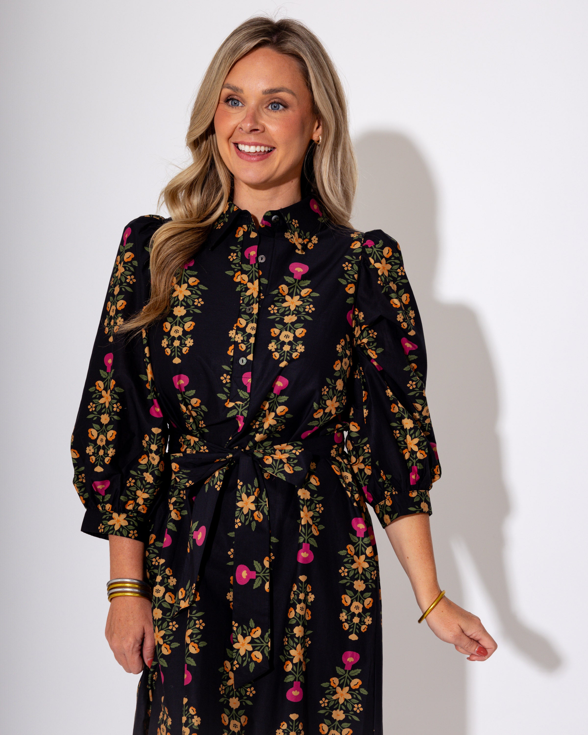 Elegant Bloom Midi Dress