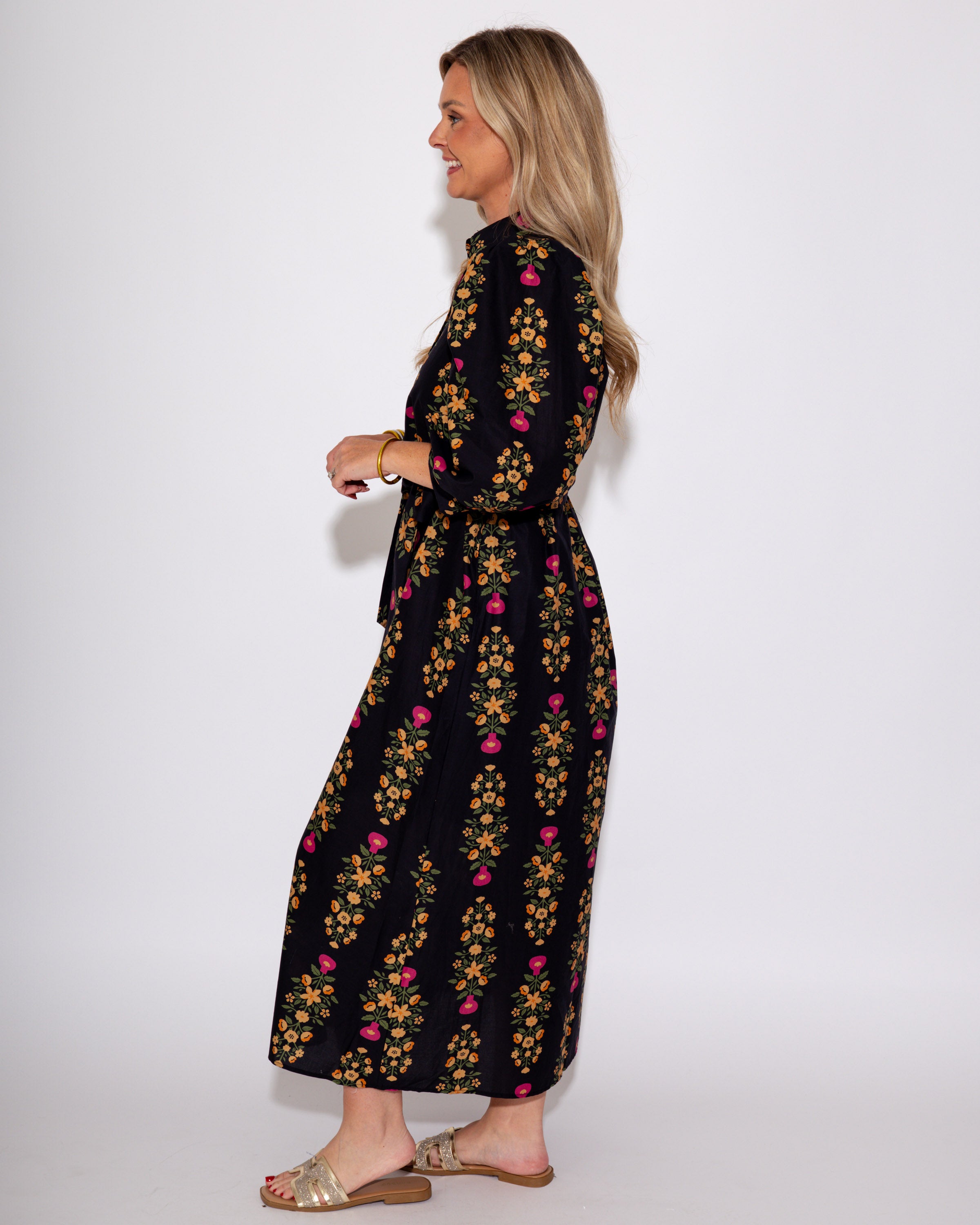 Elegant Bloom Midi Dress