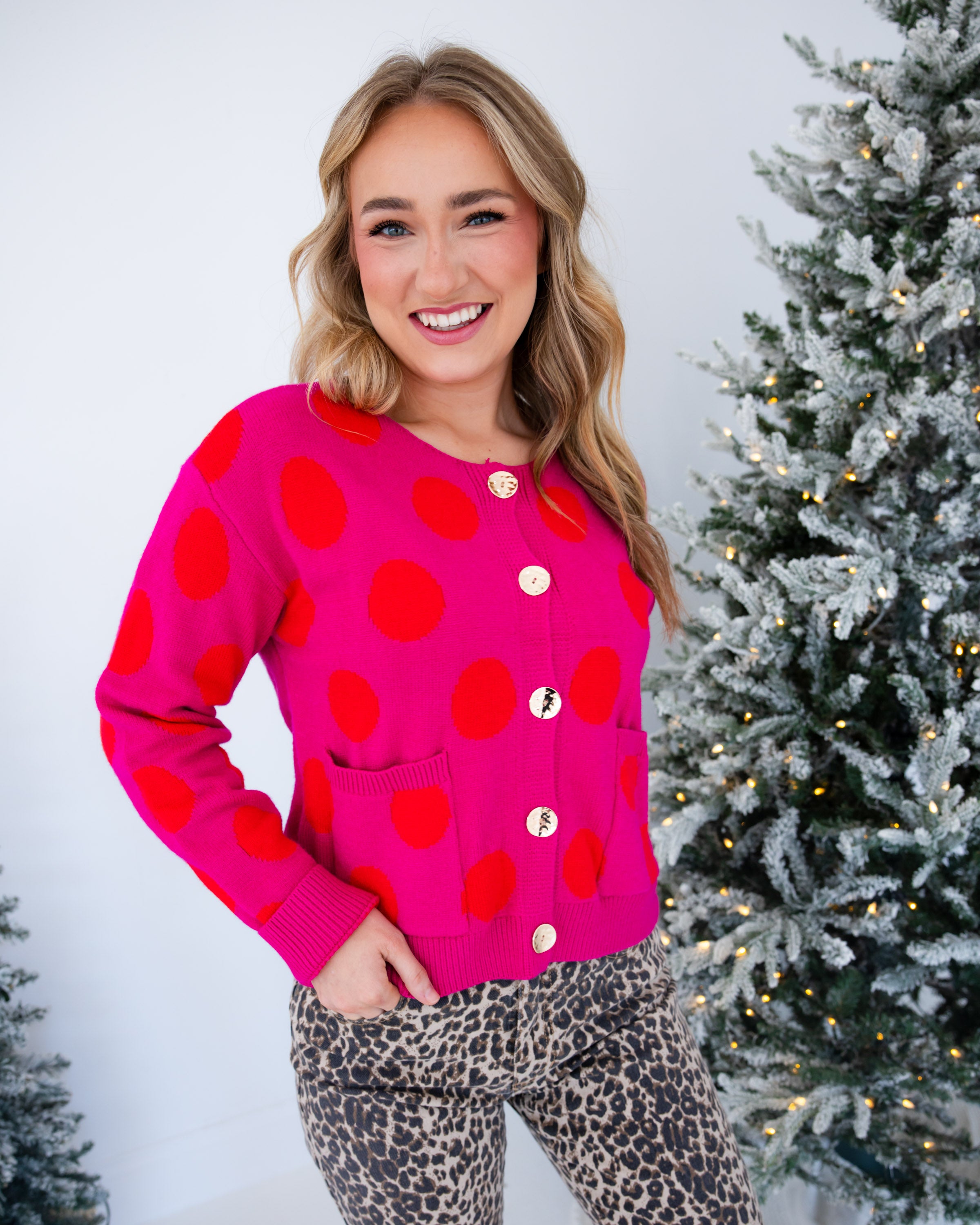 Playful Polka Dot Cardigan