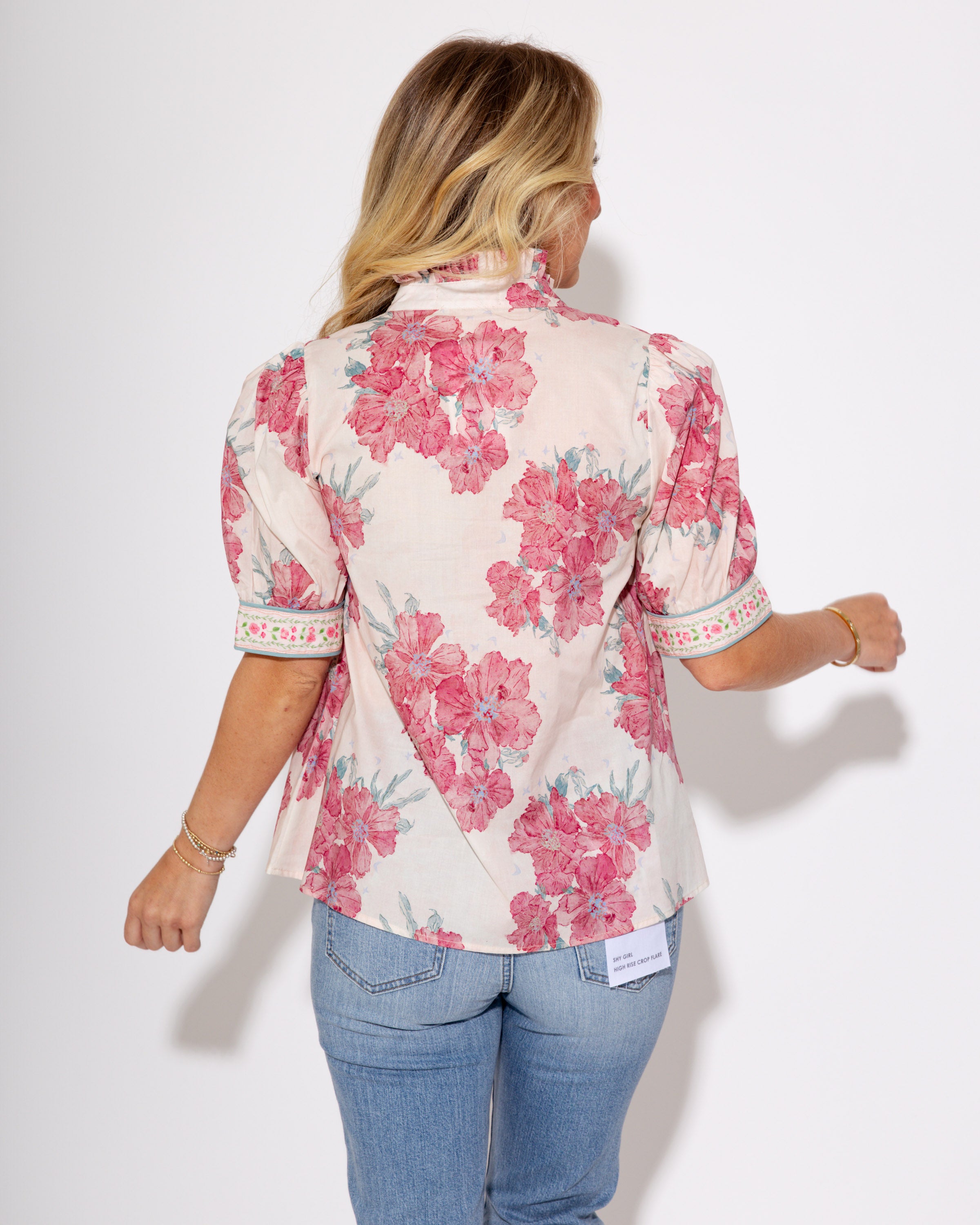 Pink Floral Perfection Button Up Top