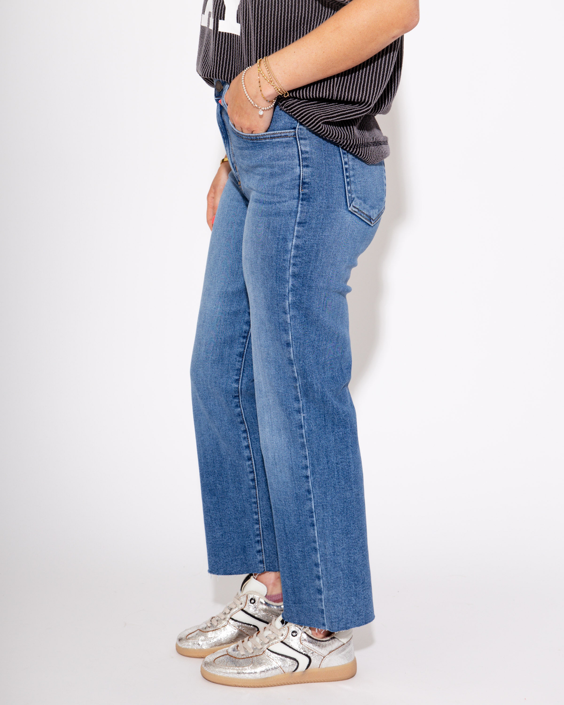 Medium Wash Classic Straight Leg Jeans