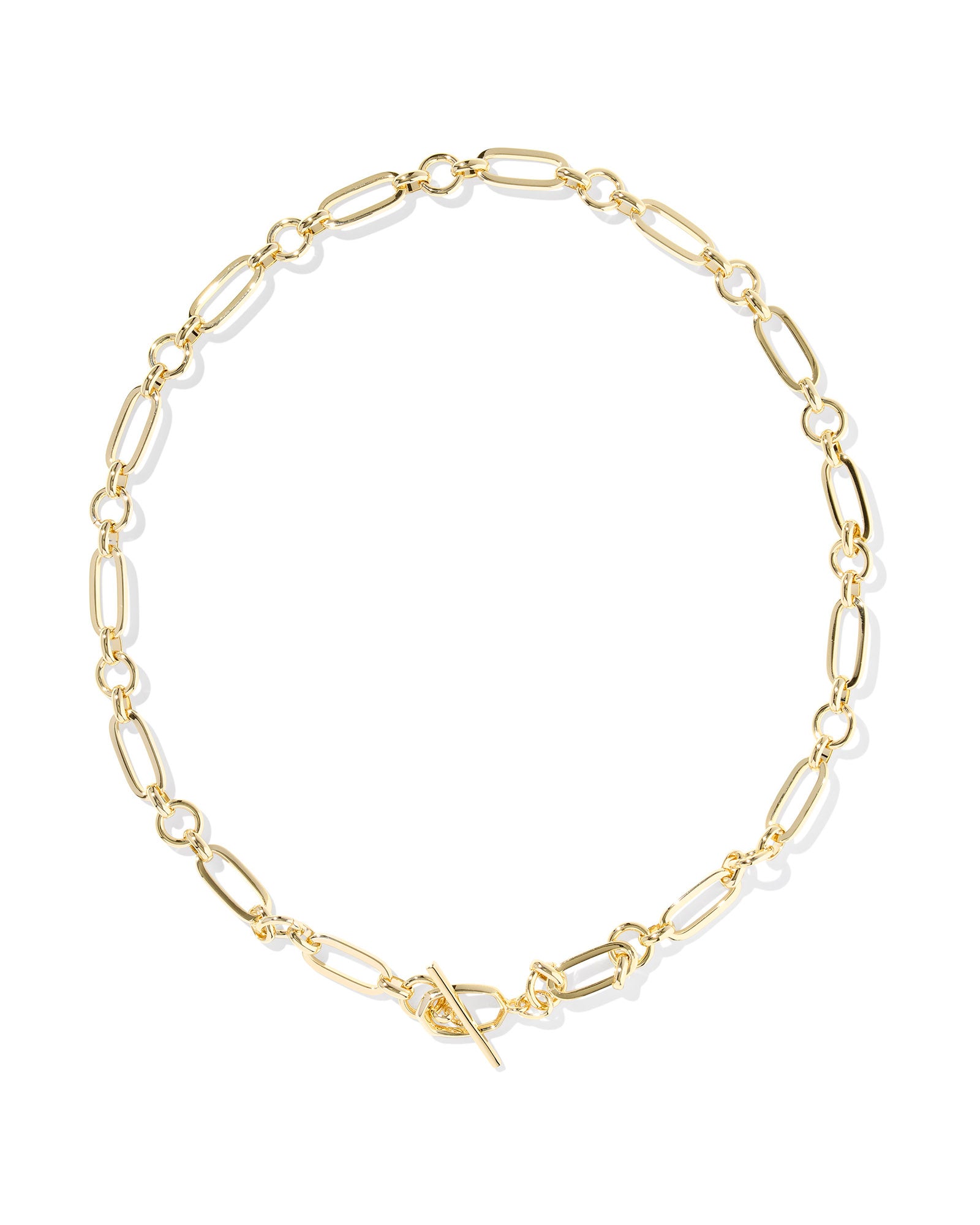 Sylvia Metal Link and Chain Necklace in Gold