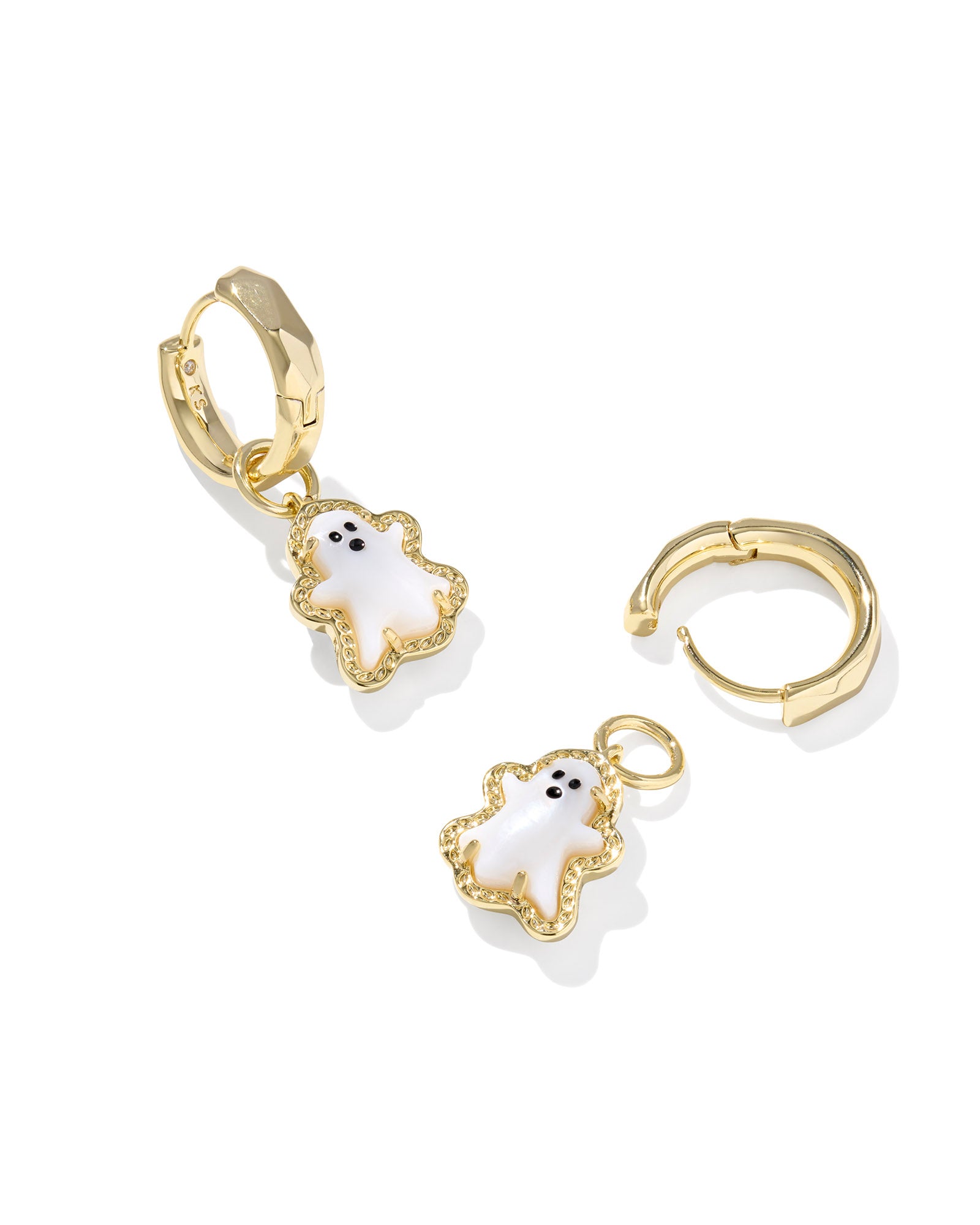 Ghost Earrings in Gold MOP