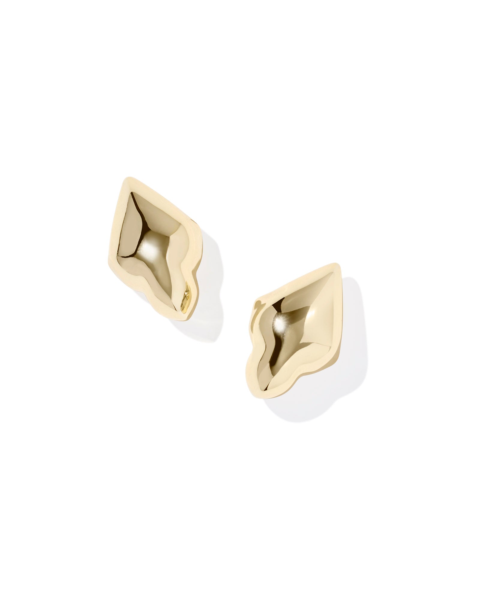Adeline Metal Stud Earring in Gold Metal
